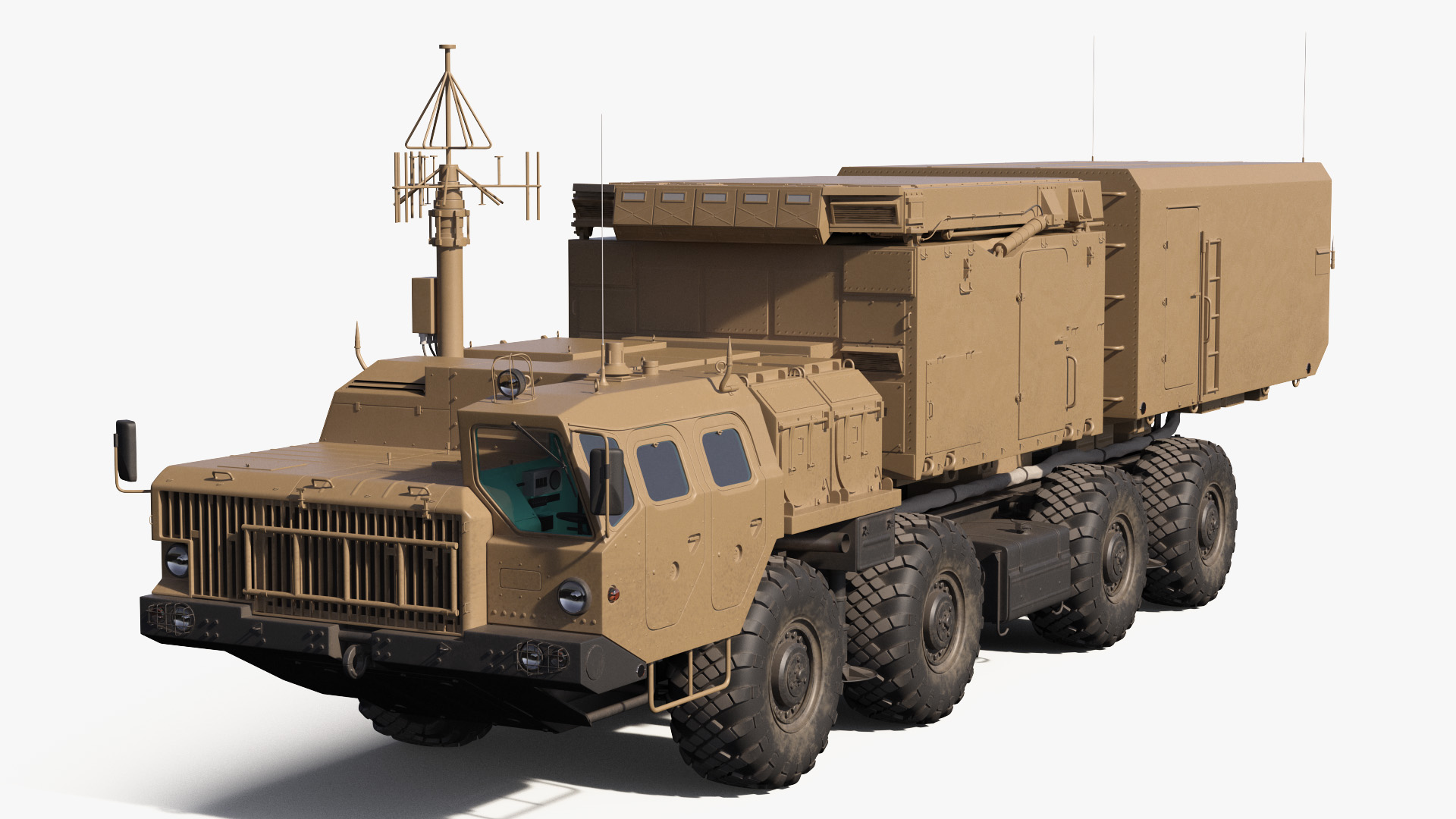 3D Desert Flap Lid B Tracking and Missile Guidance Radar model