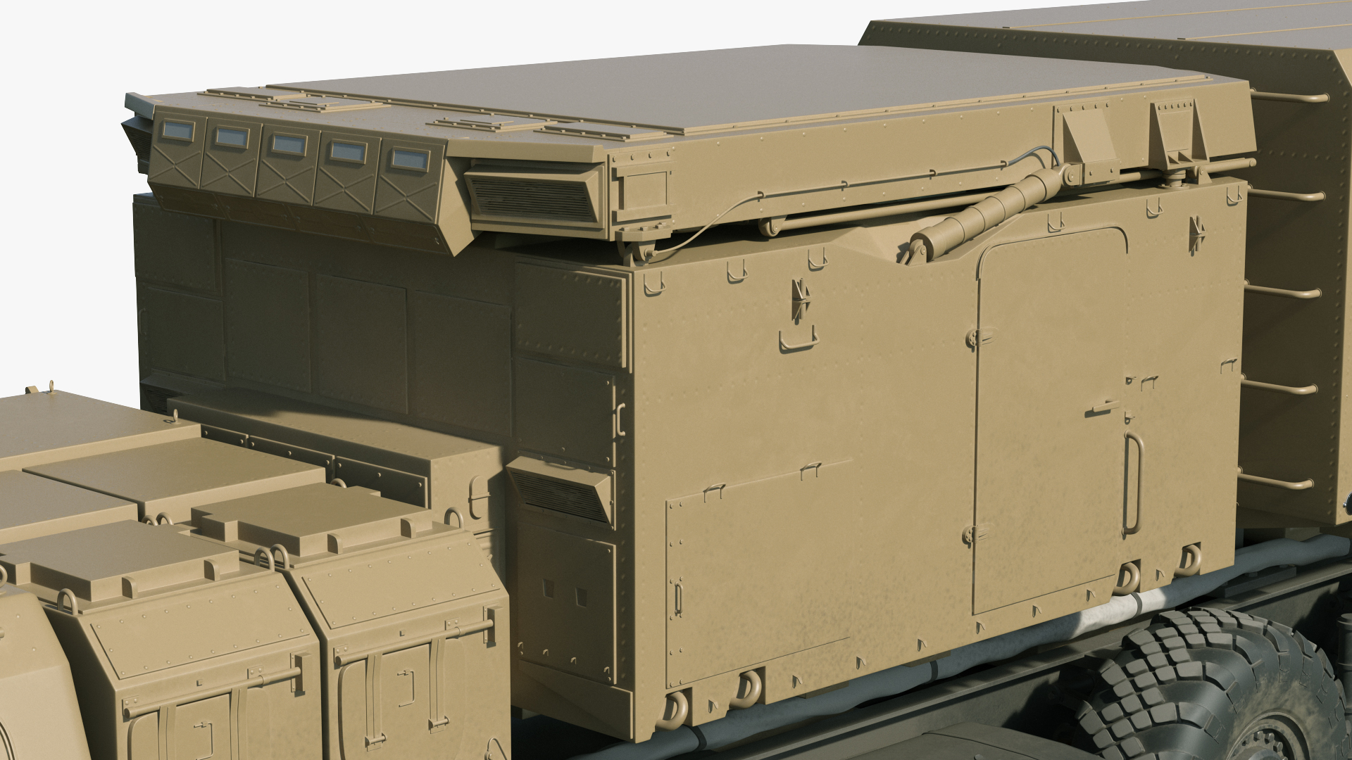 3D Desert Flap Lid B Tracking and Missile Guidance Radar model