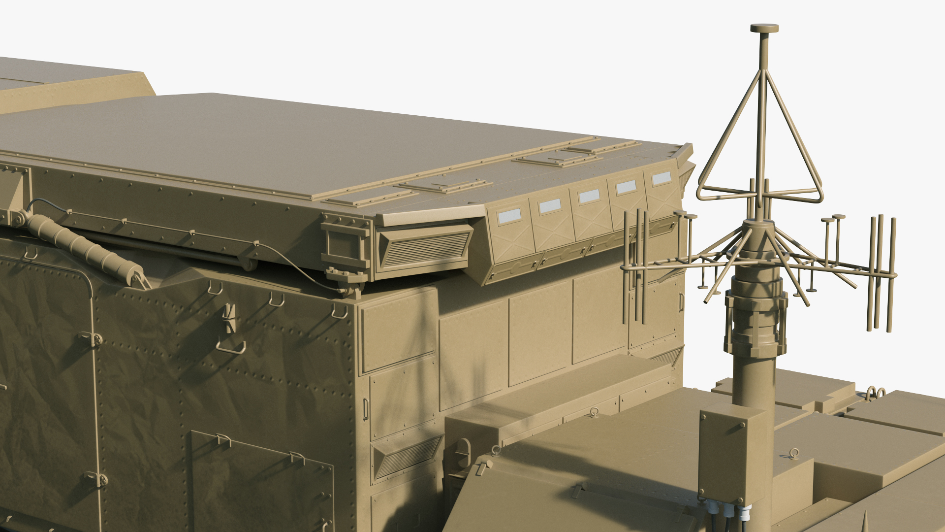 3D Desert Flap Lid B Tracking and Missile Guidance Radar model