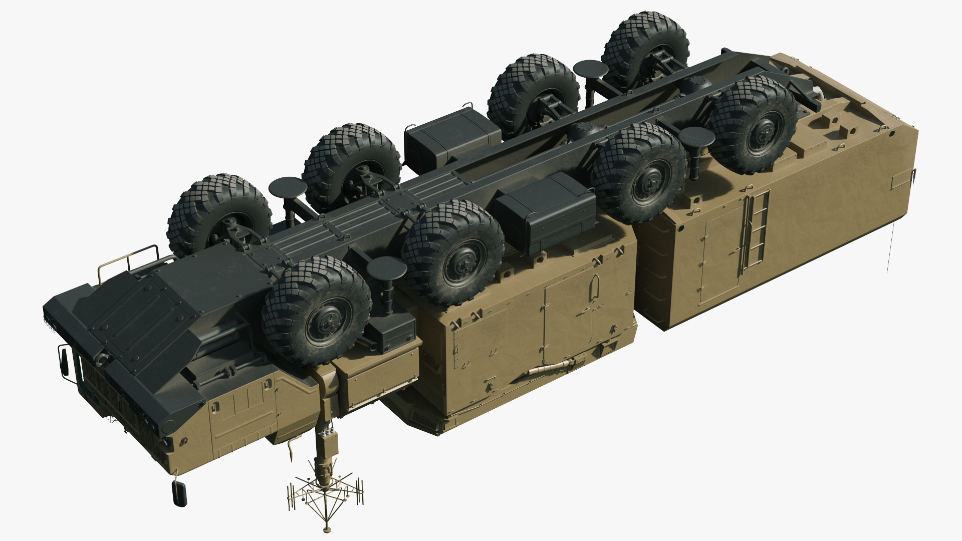 3D Desert Flap Lid B Tracking and Missile Guidance Radar model