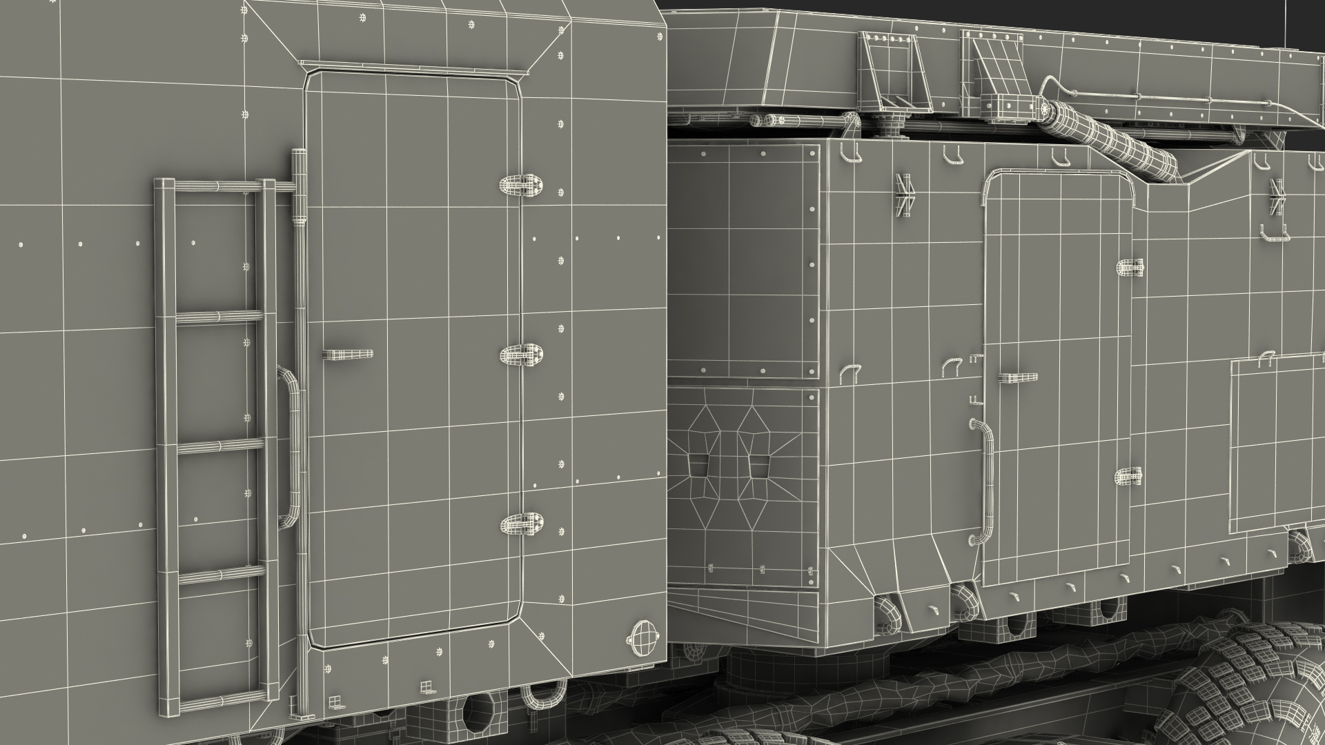 3D Desert Flap Lid B Tracking and Missile Guidance Radar model