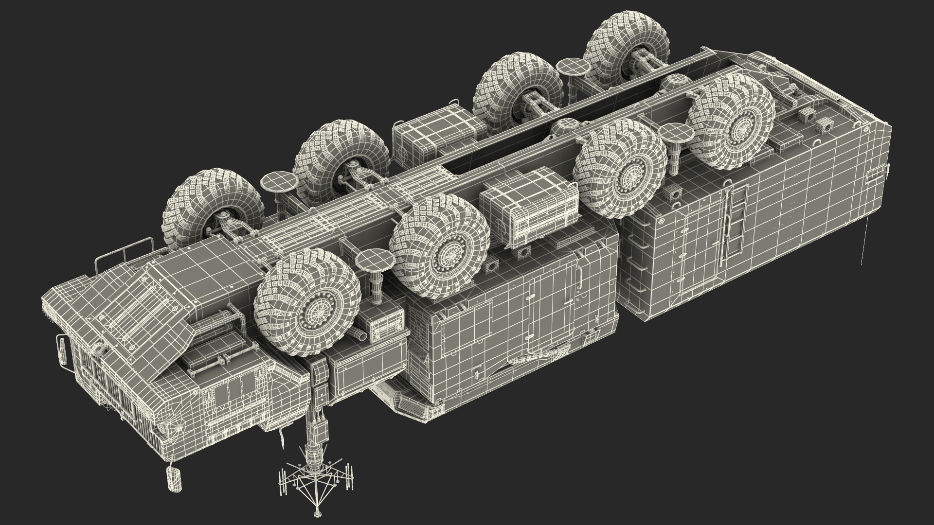 3D Desert Flap Lid B Tracking and Missile Guidance Radar model