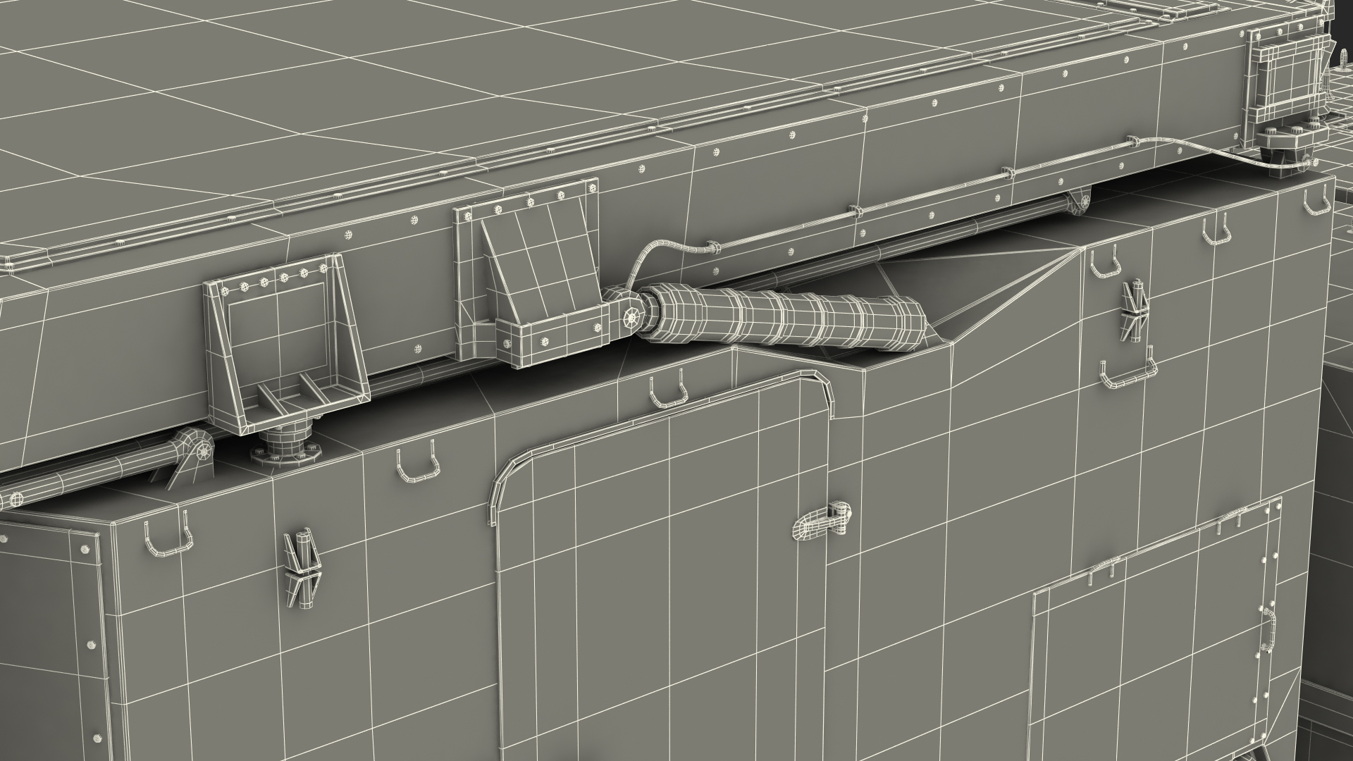 3D Desert Flap Lid B Tracking and Missile Guidance Radar model