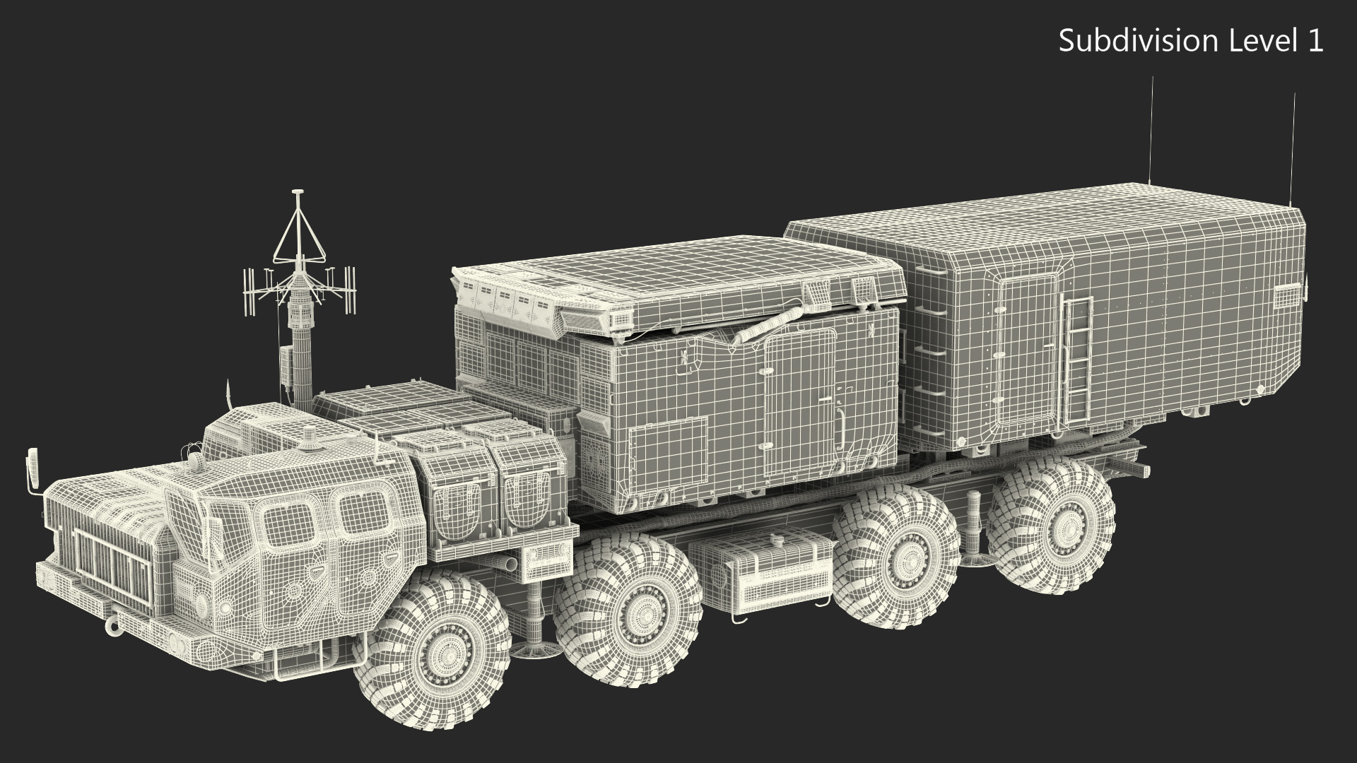 3D Desert Flap Lid B Tracking and Missile Guidance Radar model