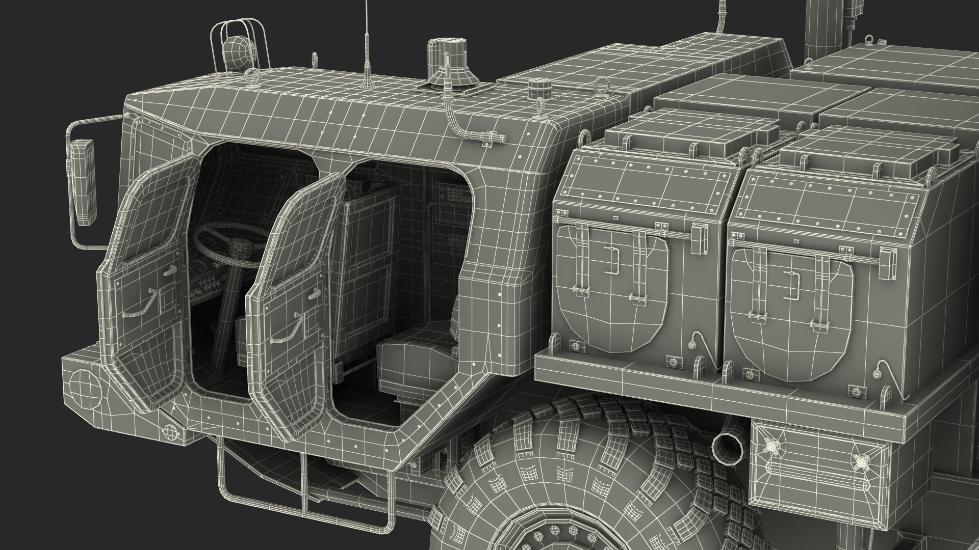 3D Desert Flap Lid B Tracking and Missile Guidance Radar model