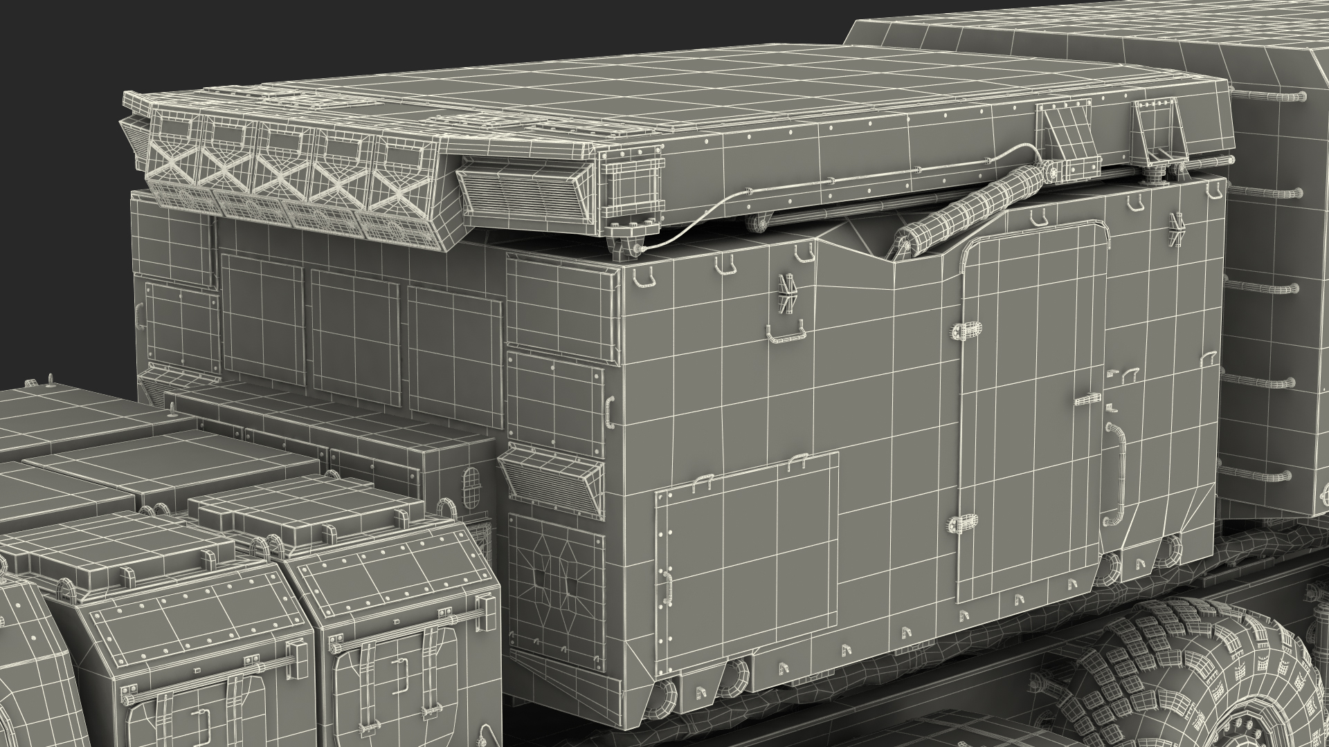 3D Desert Flap Lid B Tracking and Missile Guidance Radar model