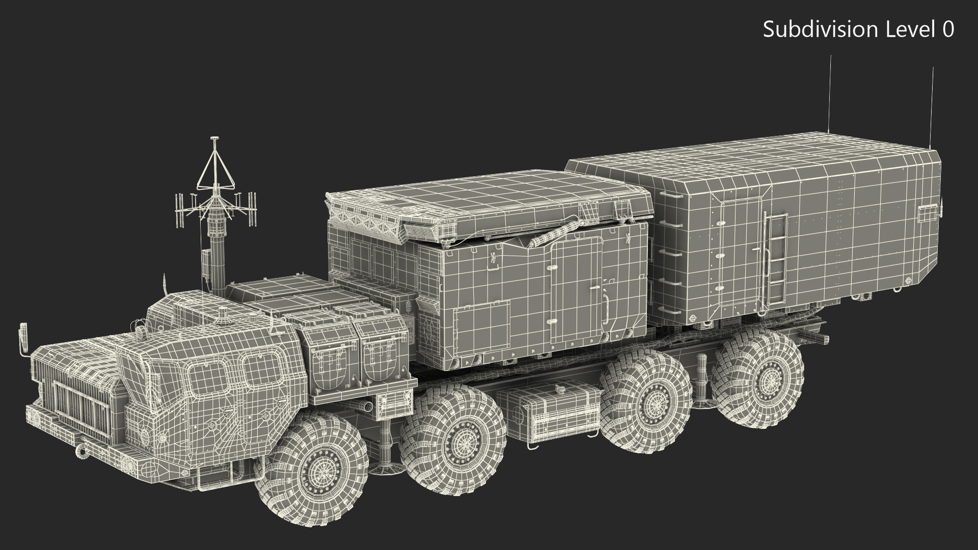 3D Desert Flap Lid B Tracking and Missile Guidance Radar model