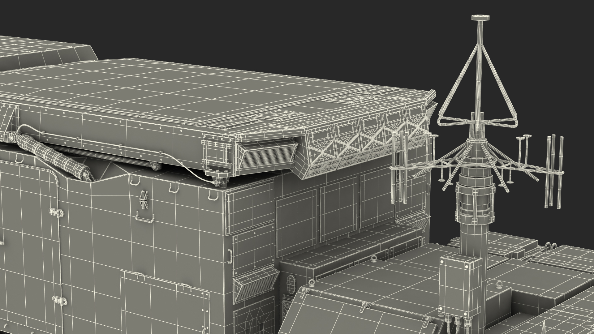 3D Desert Flap Lid B Tracking and Missile Guidance Radar model