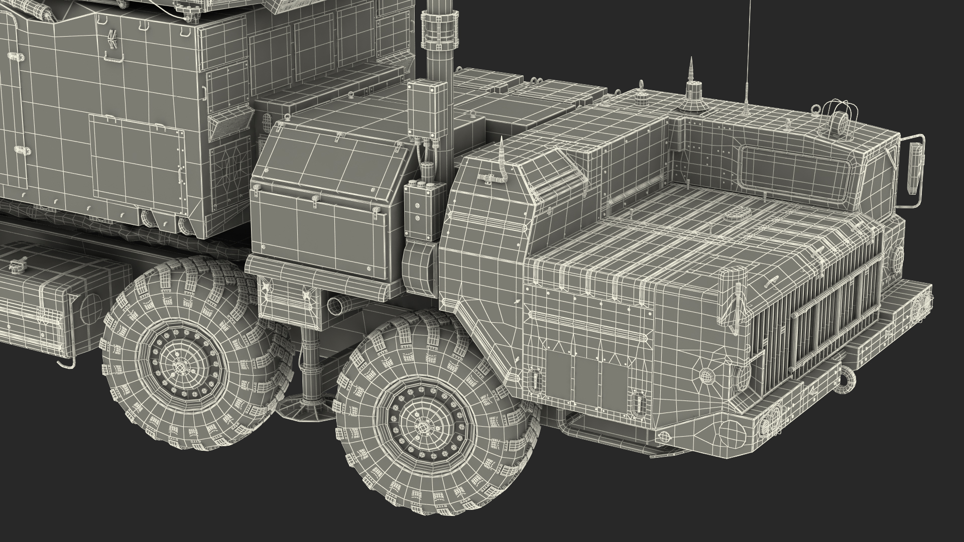 3D Desert Flap Lid B Tracking and Missile Guidance Radar model