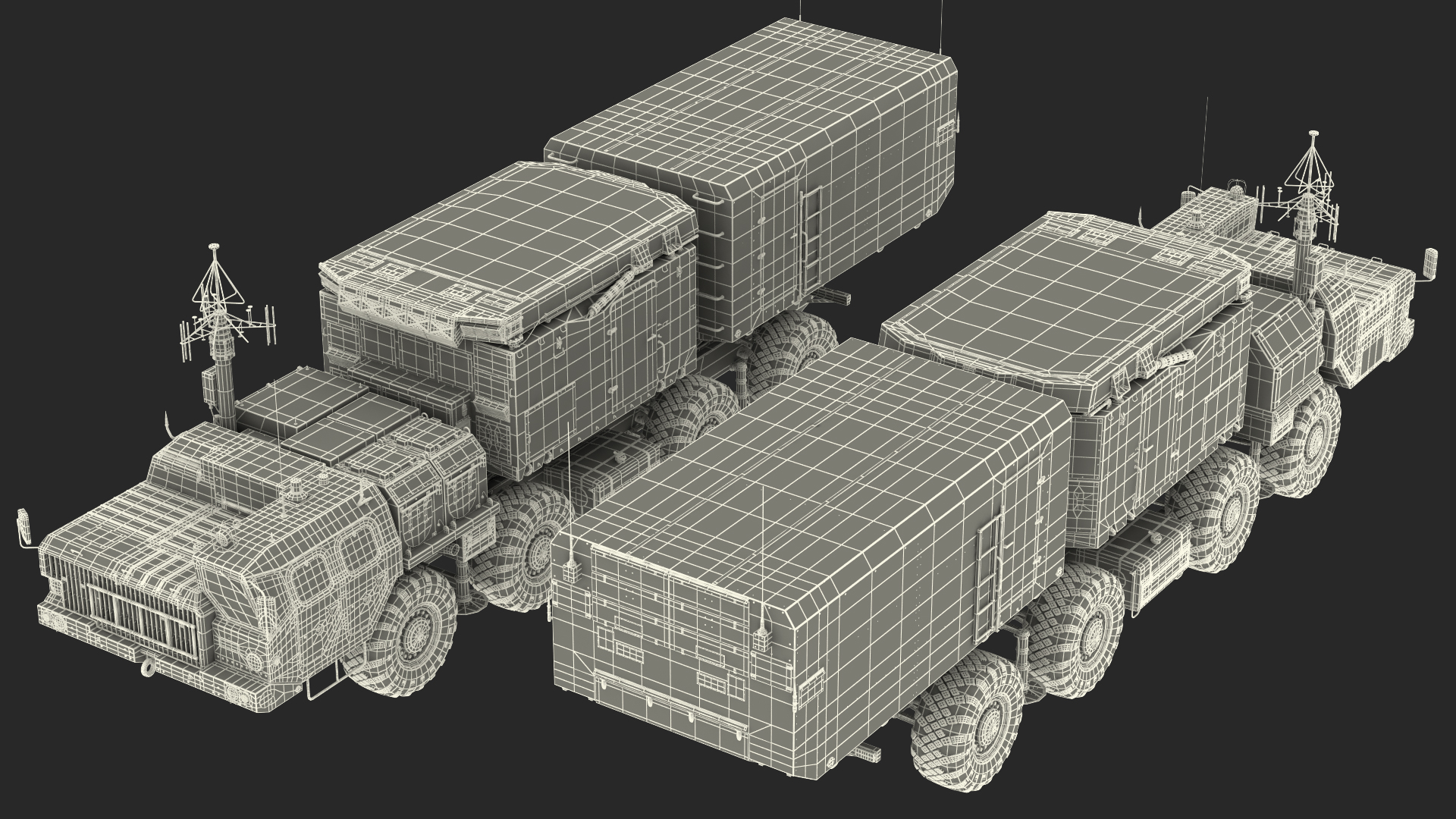 3D Desert Flap Lid B Tracking and Missile Guidance Radar model