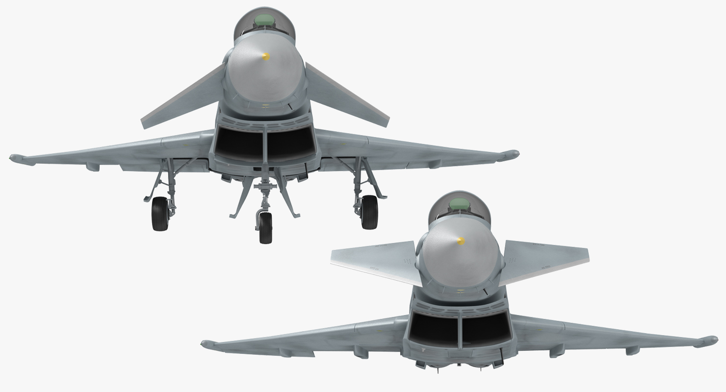 Fighter Eurofighter Typhoon Rigged 3D model