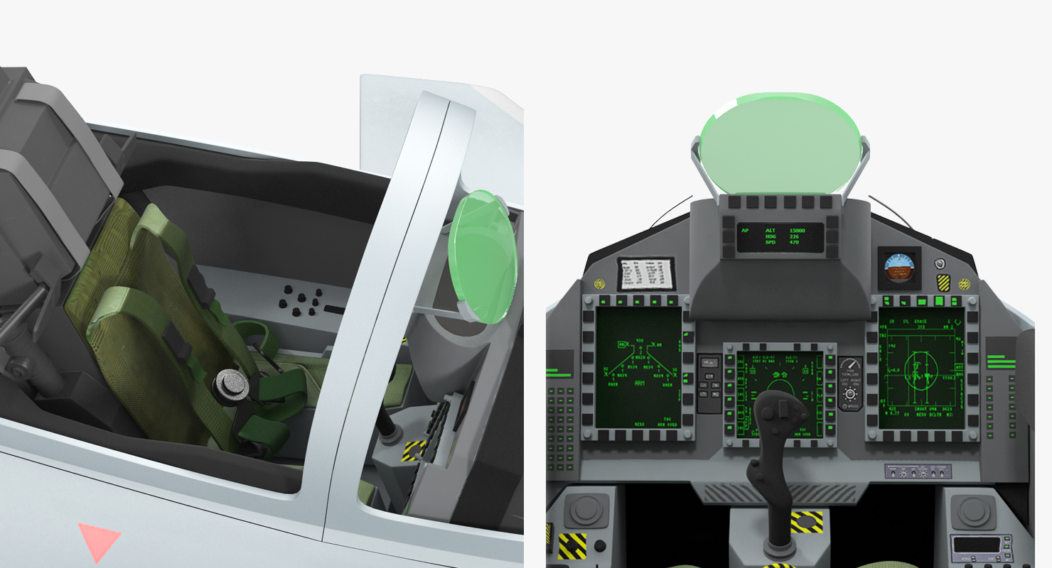 Fighter Eurofighter Typhoon Rigged 3D model