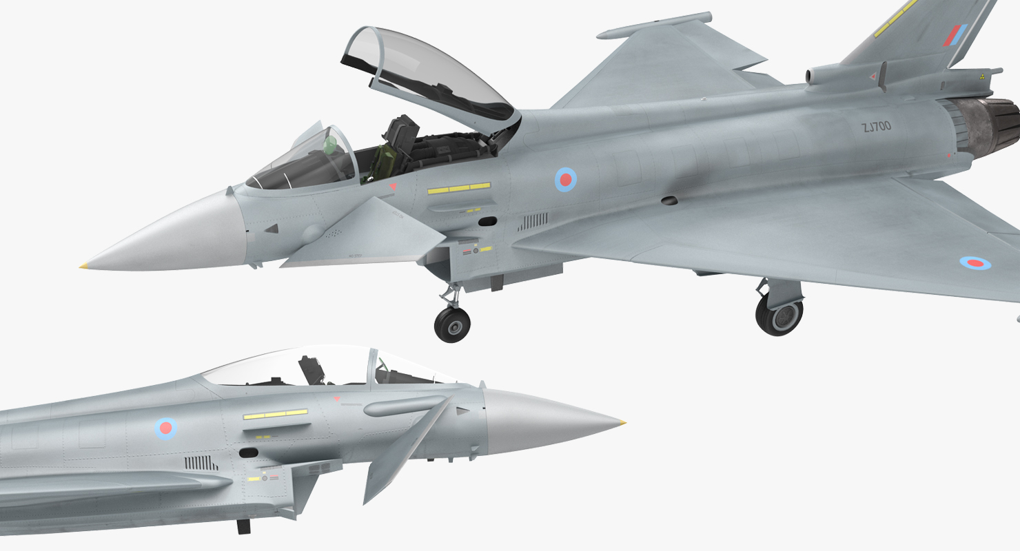 Fighter Eurofighter Typhoon Rigged 3D model