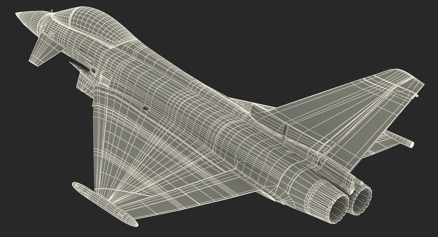 Fighter Eurofighter Typhoon Rigged 3D model