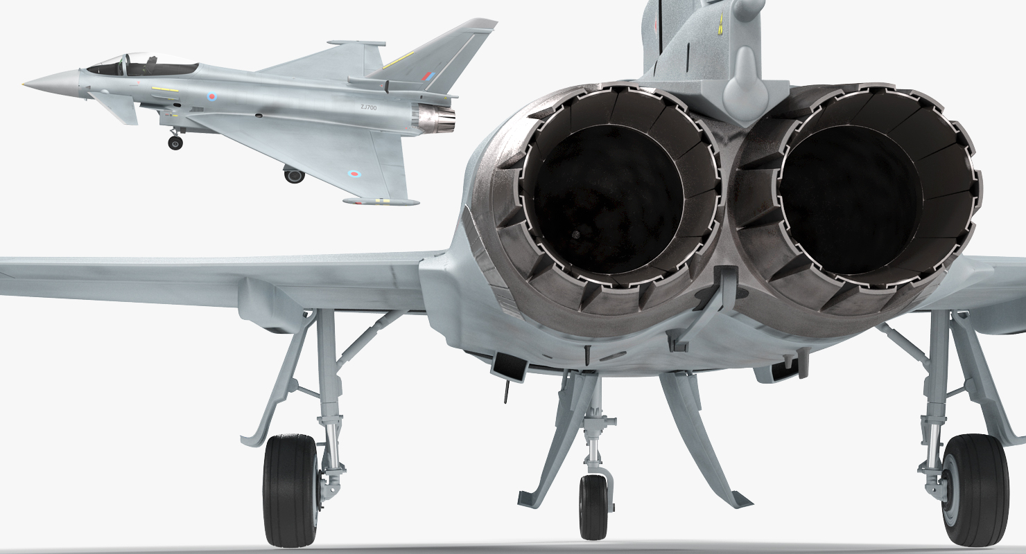 Fighter Eurofighter Typhoon Rigged 3D model