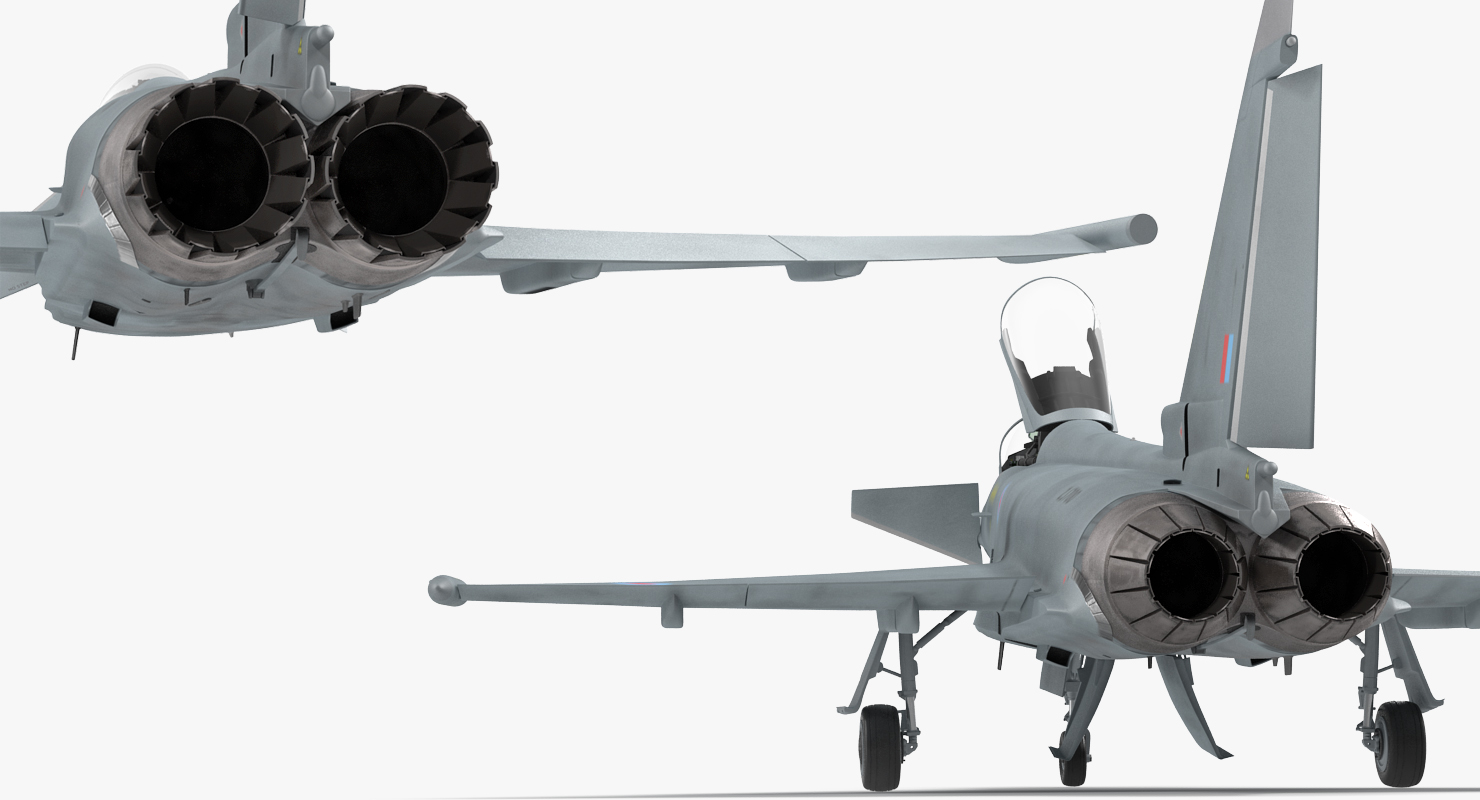 Fighter Eurofighter Typhoon Rigged 3D model