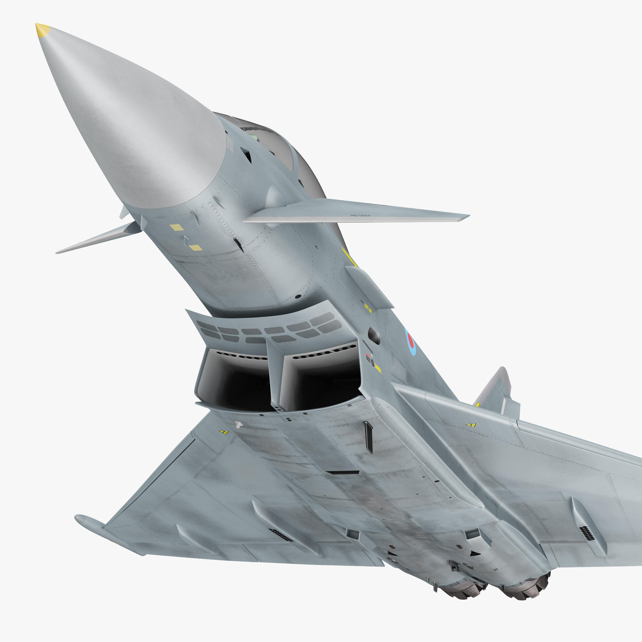 Fighter Eurofighter Typhoon Rigged 3D model