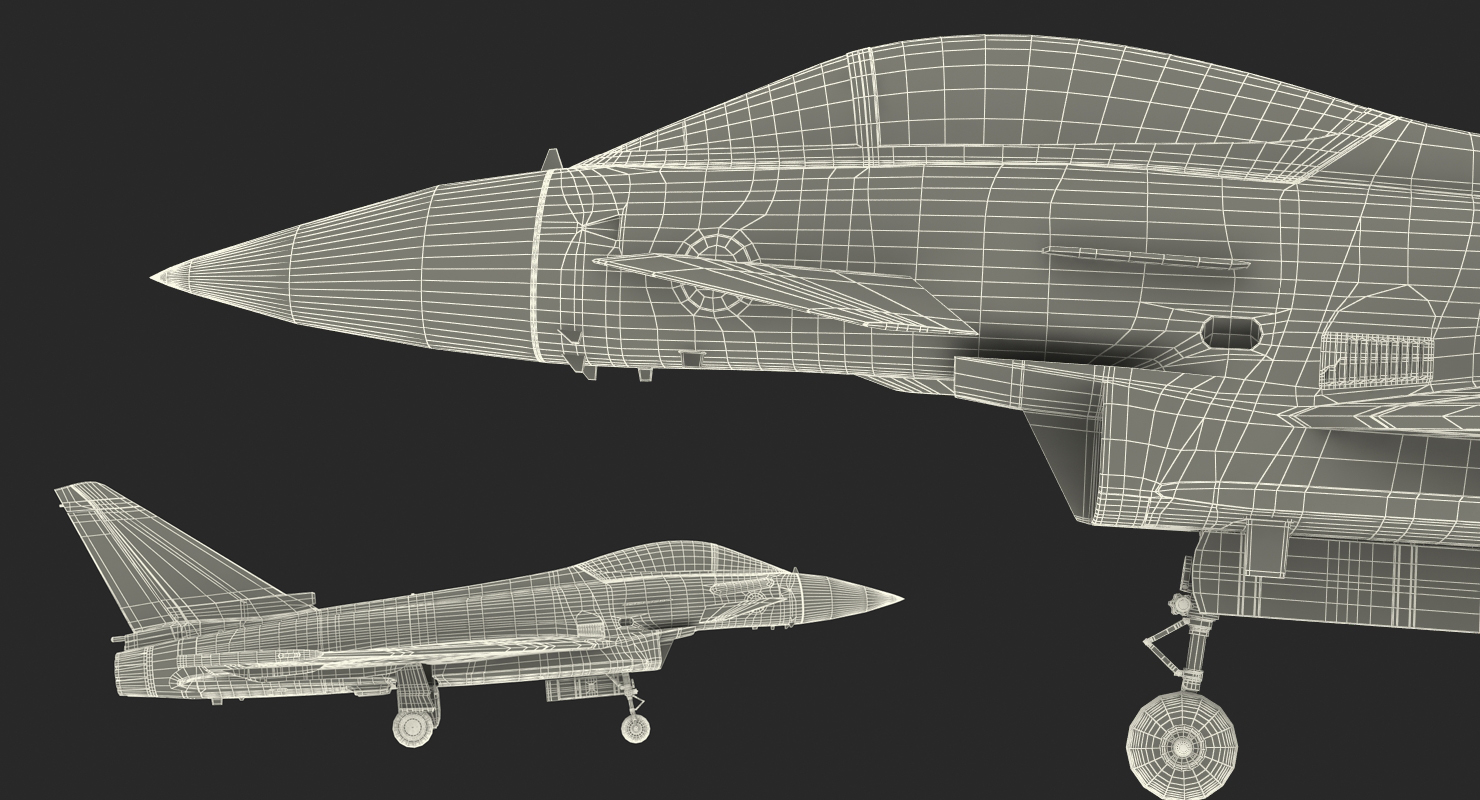 Fighter Eurofighter Typhoon Rigged 3D model