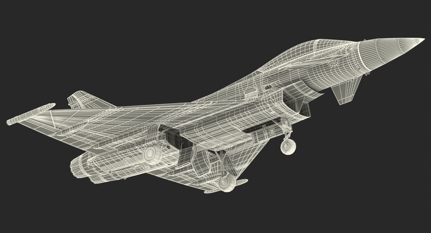 Fighter Eurofighter Typhoon Rigged 3D model