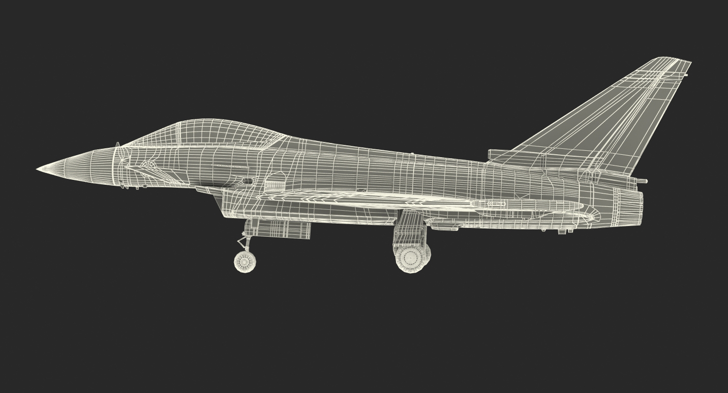 Fighter Eurofighter Typhoon Rigged 3D model