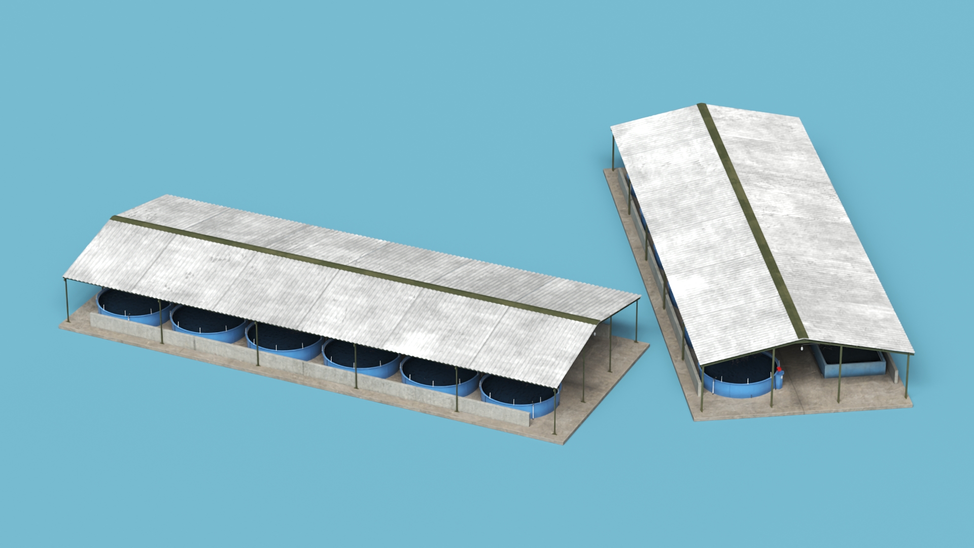 Fish Farm Covered 3D