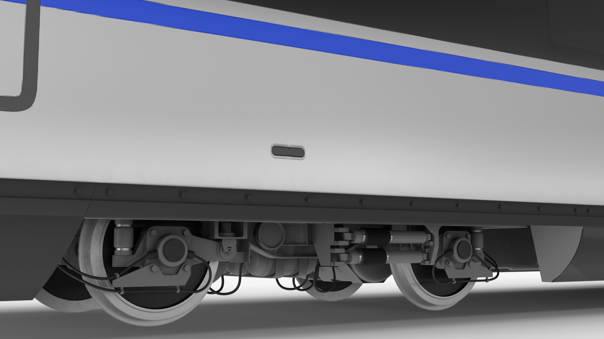 High Speed Bullet Train Wagon Electric Drive 3D model