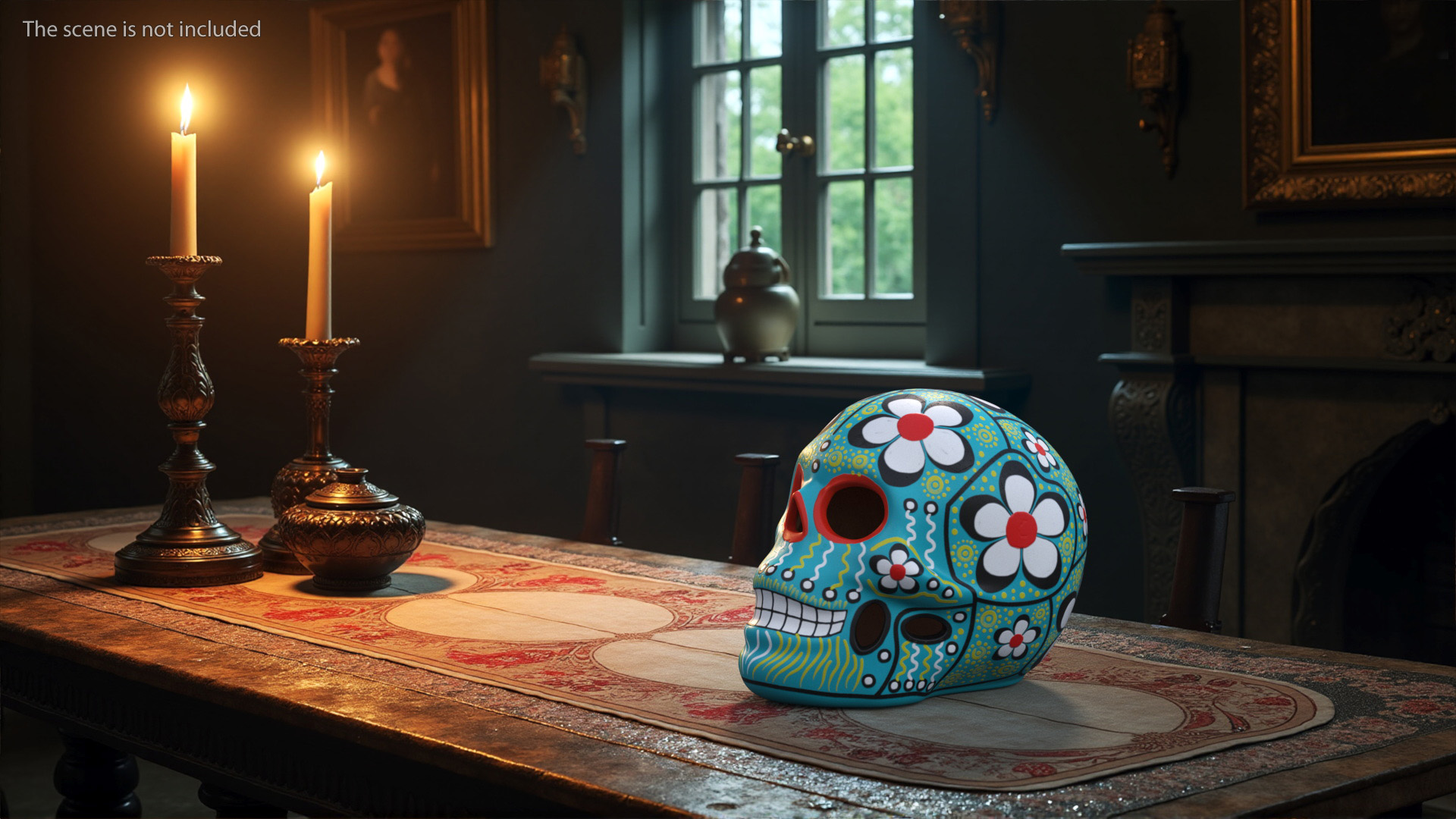 3D Calavera Flor de Vida