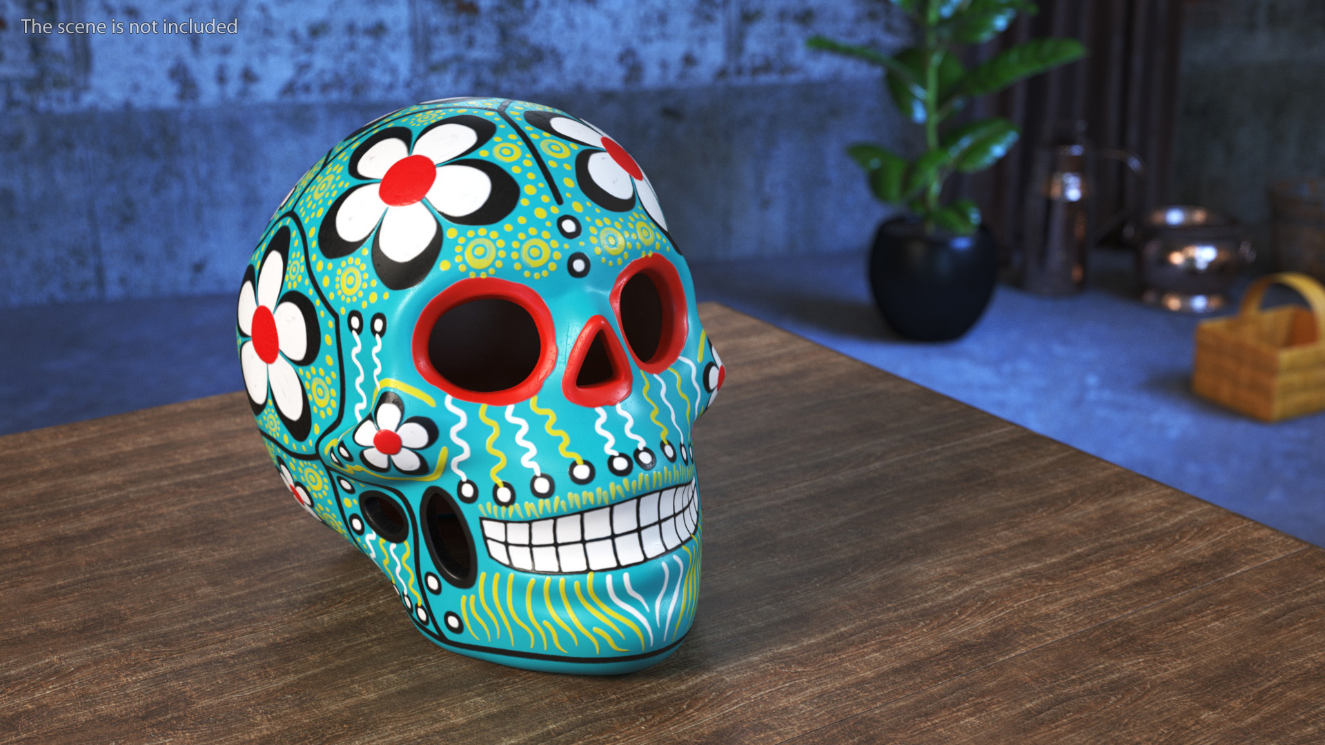 3D Calavera Flor de Vida