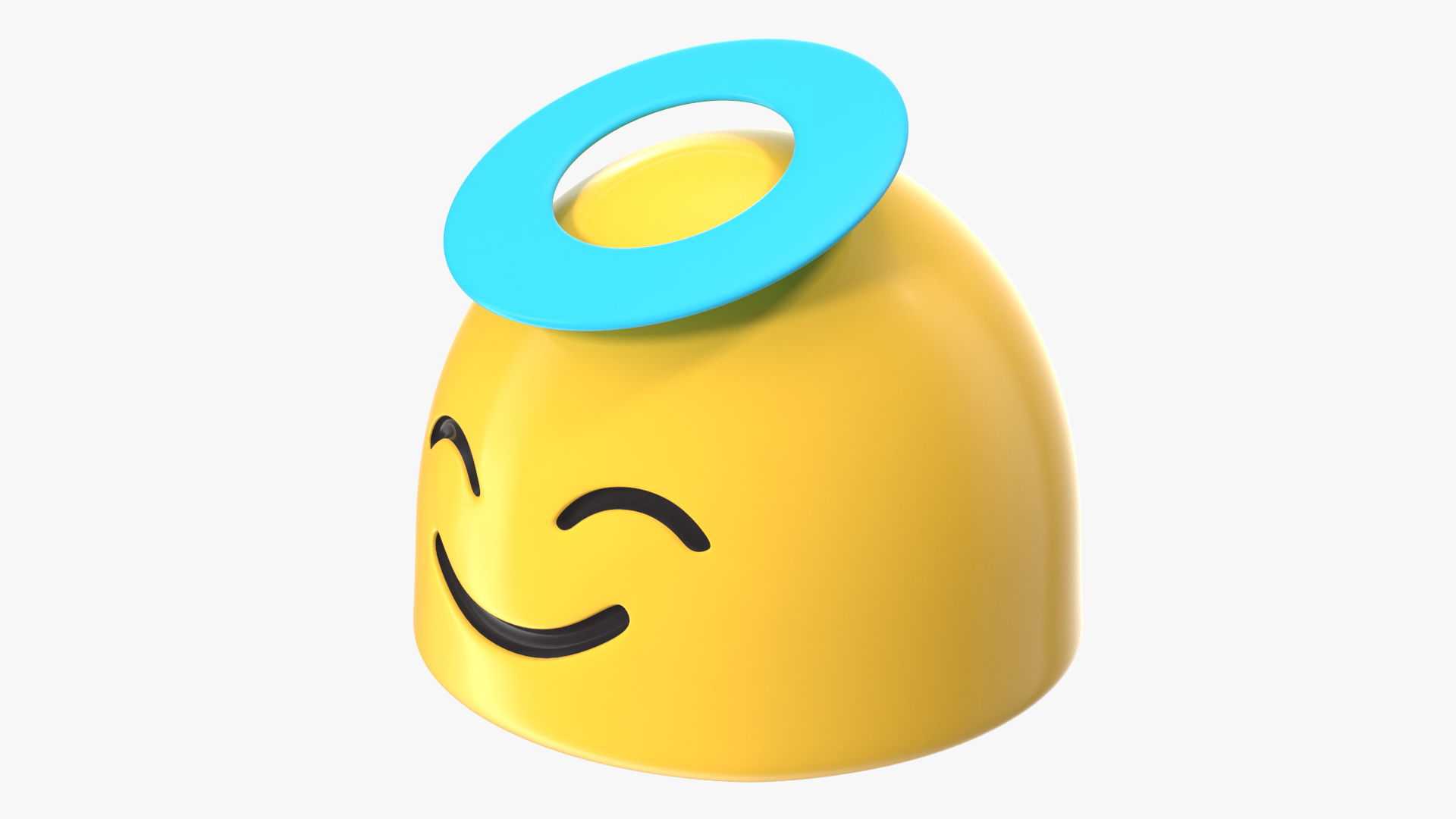 3D Halo Face Android Emoji model