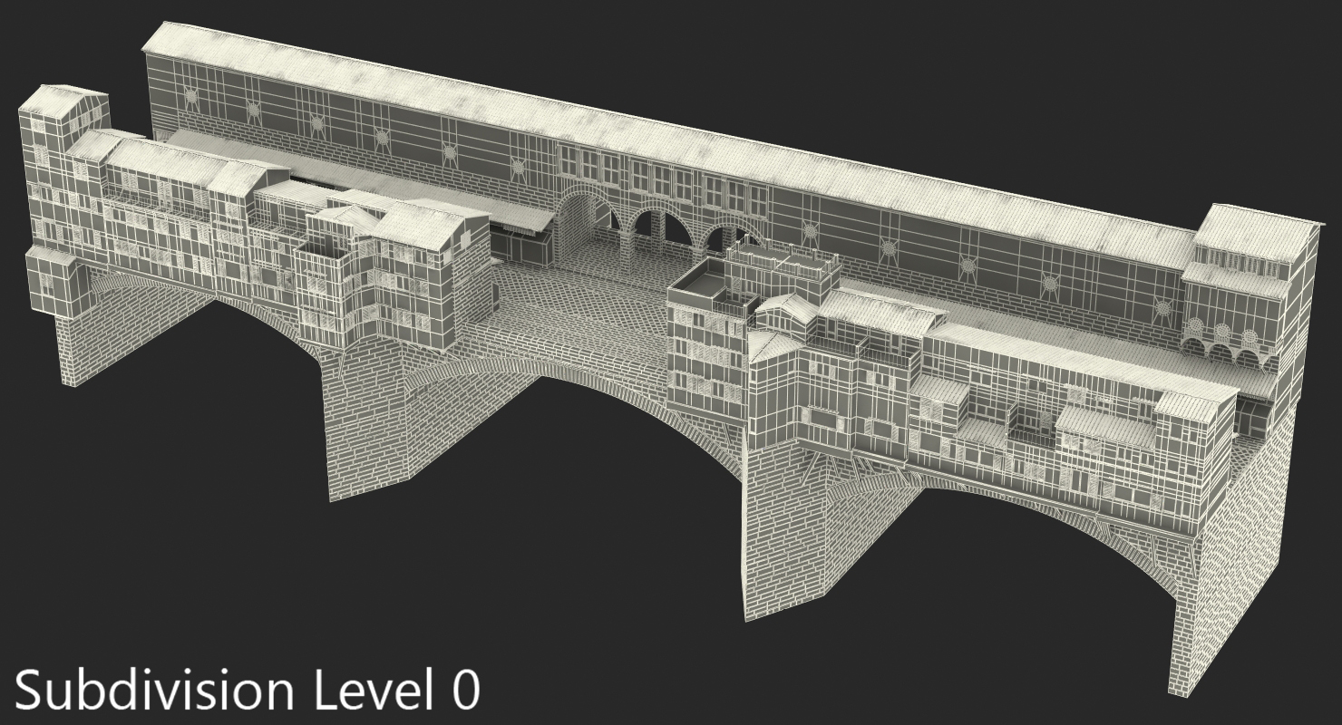 Ponte Vecchio Bridge Florence 3D model