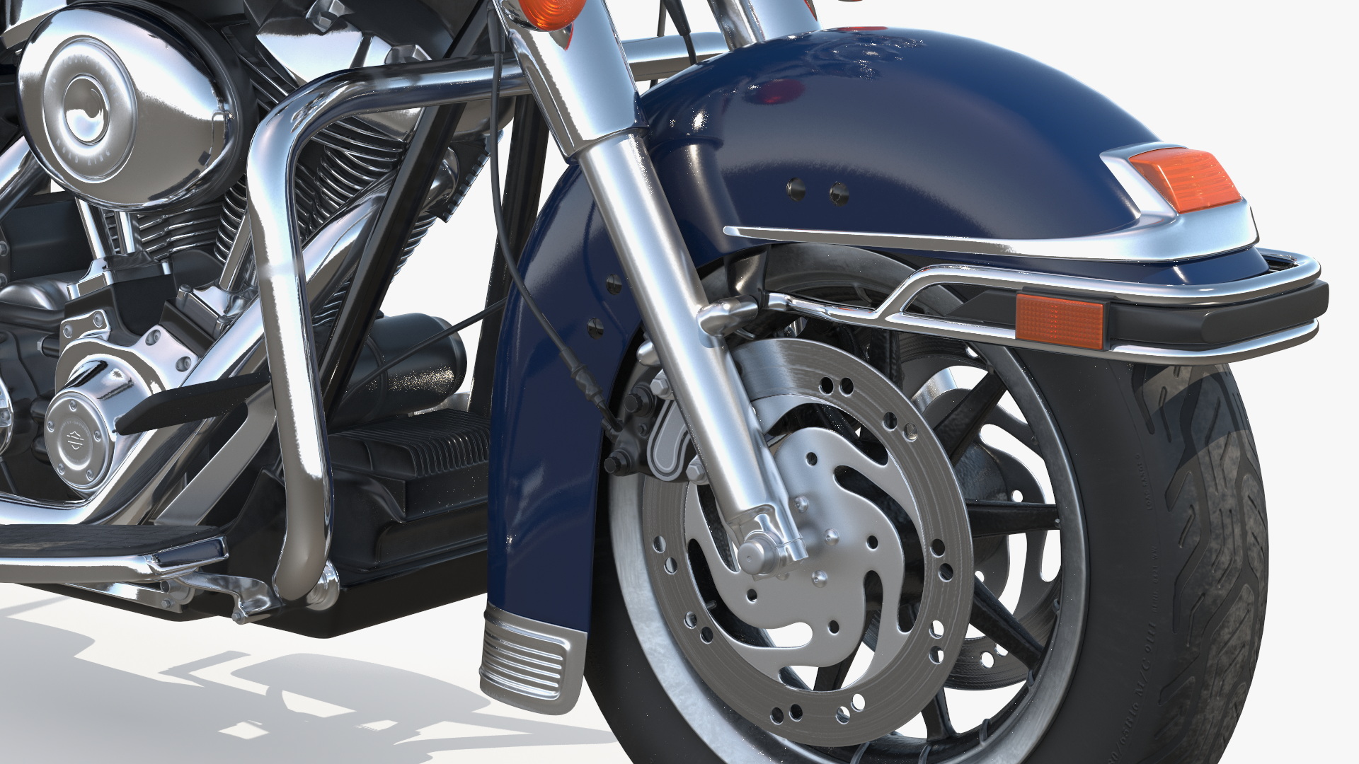 3D model Biker on Classic Cruiser Motorcycle