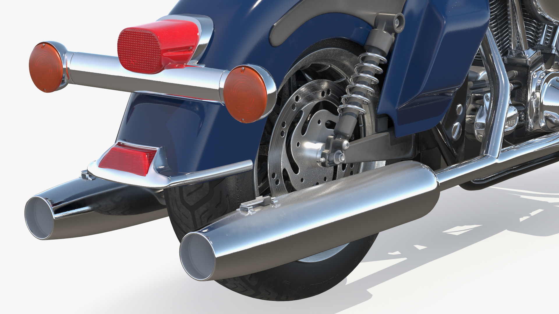 3D model Biker on Classic Cruiser Motorcycle