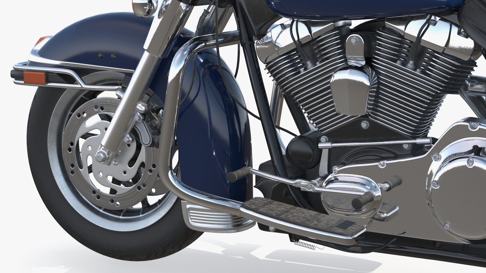 3D model Biker on Classic Cruiser Motorcycle