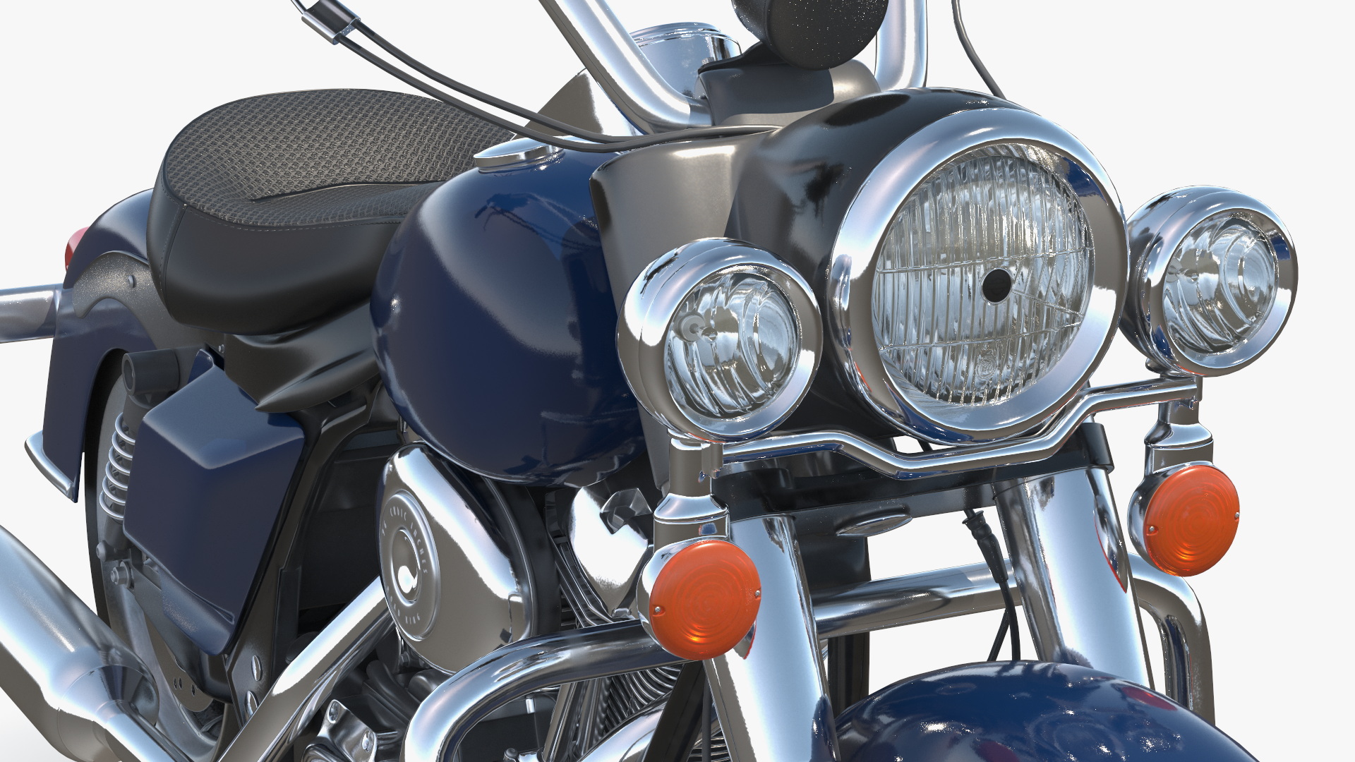 3D model Biker on Classic Cruiser Motorcycle