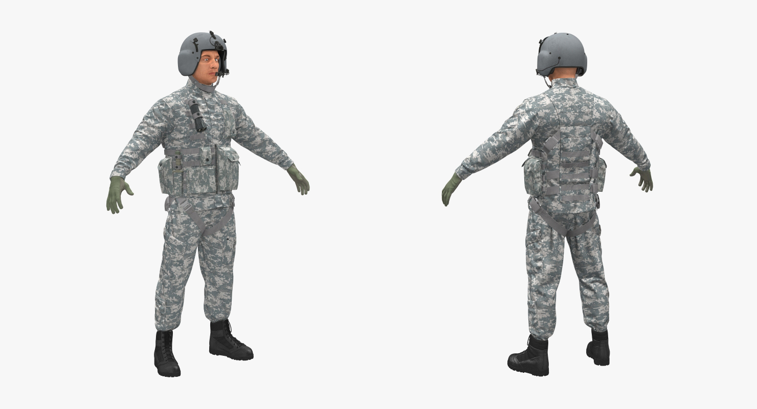 US Helicopter Pilot Camo 3D model