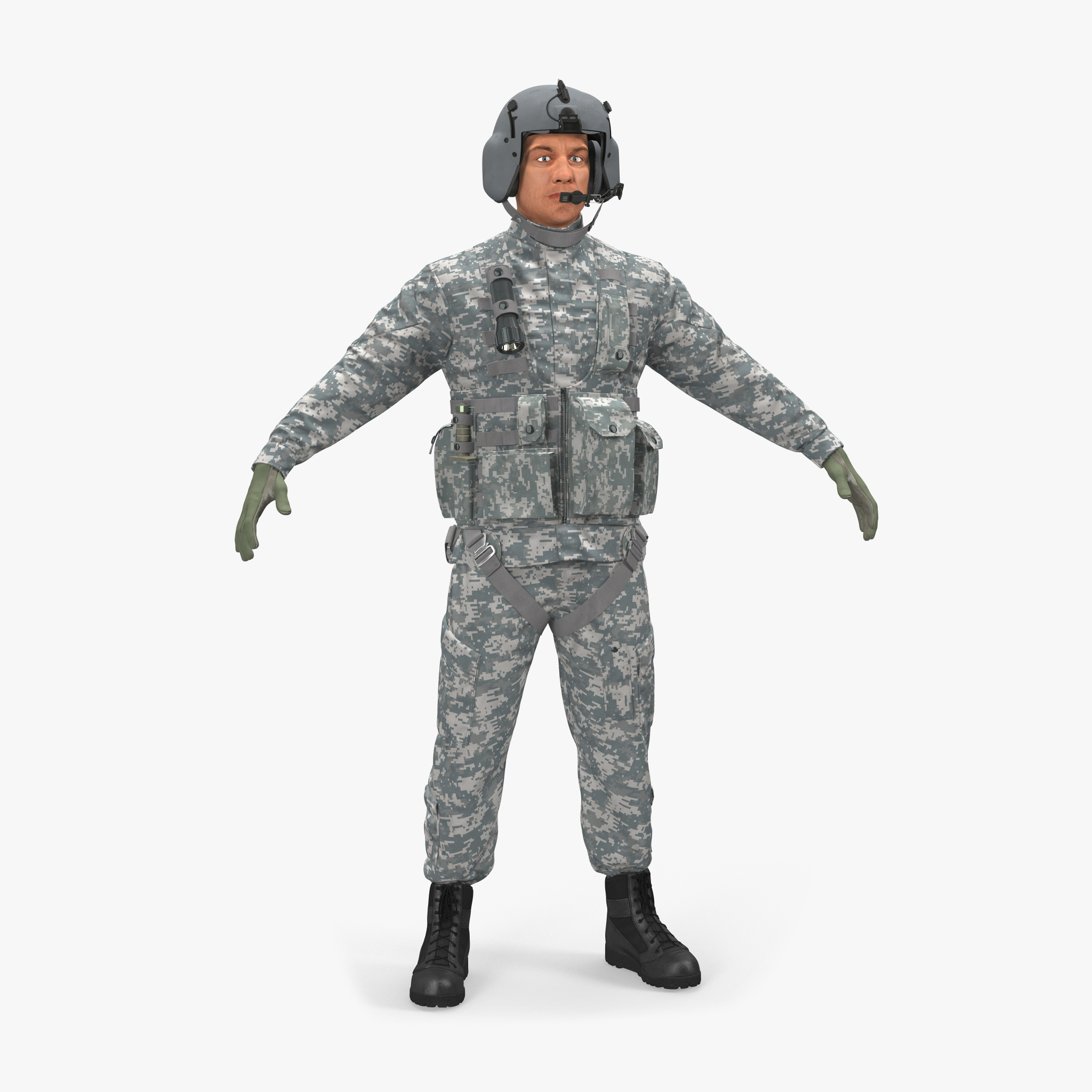 US Helicopter Pilot Camo 3D model