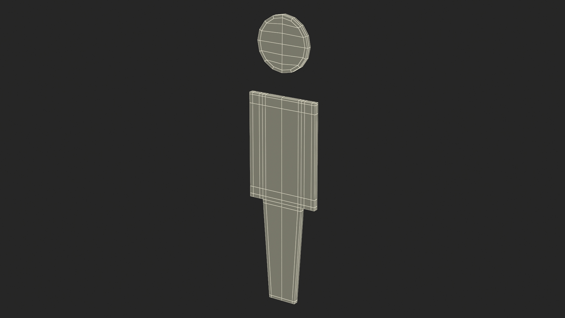 Men Bathroom Symbol 3D model