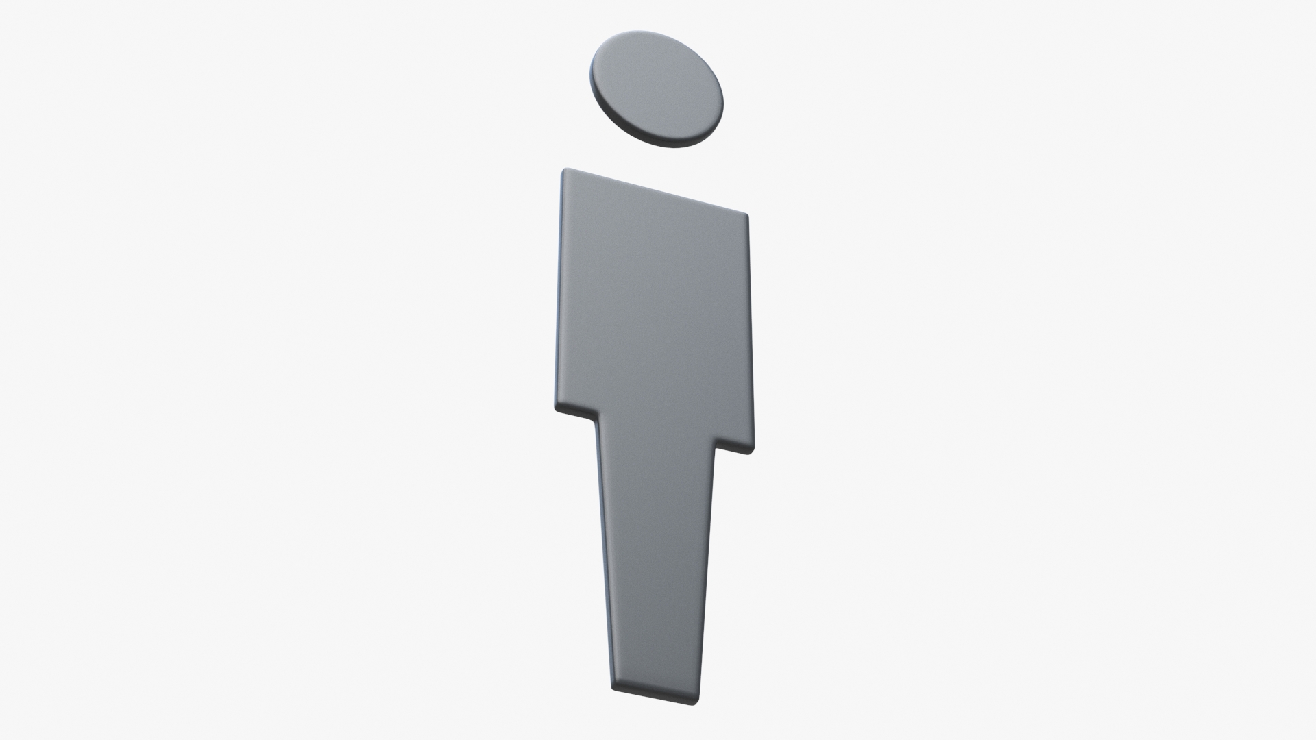 Men Bathroom Symbol 3D model