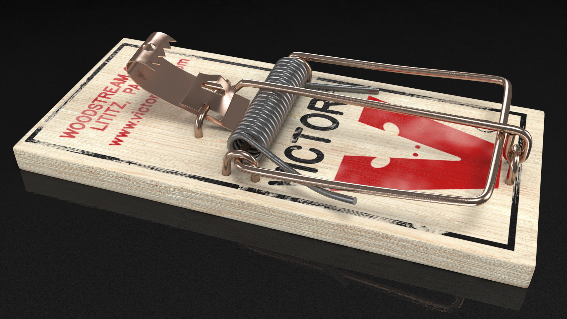 Victor Metal Pedal Mouse Trap 3D model