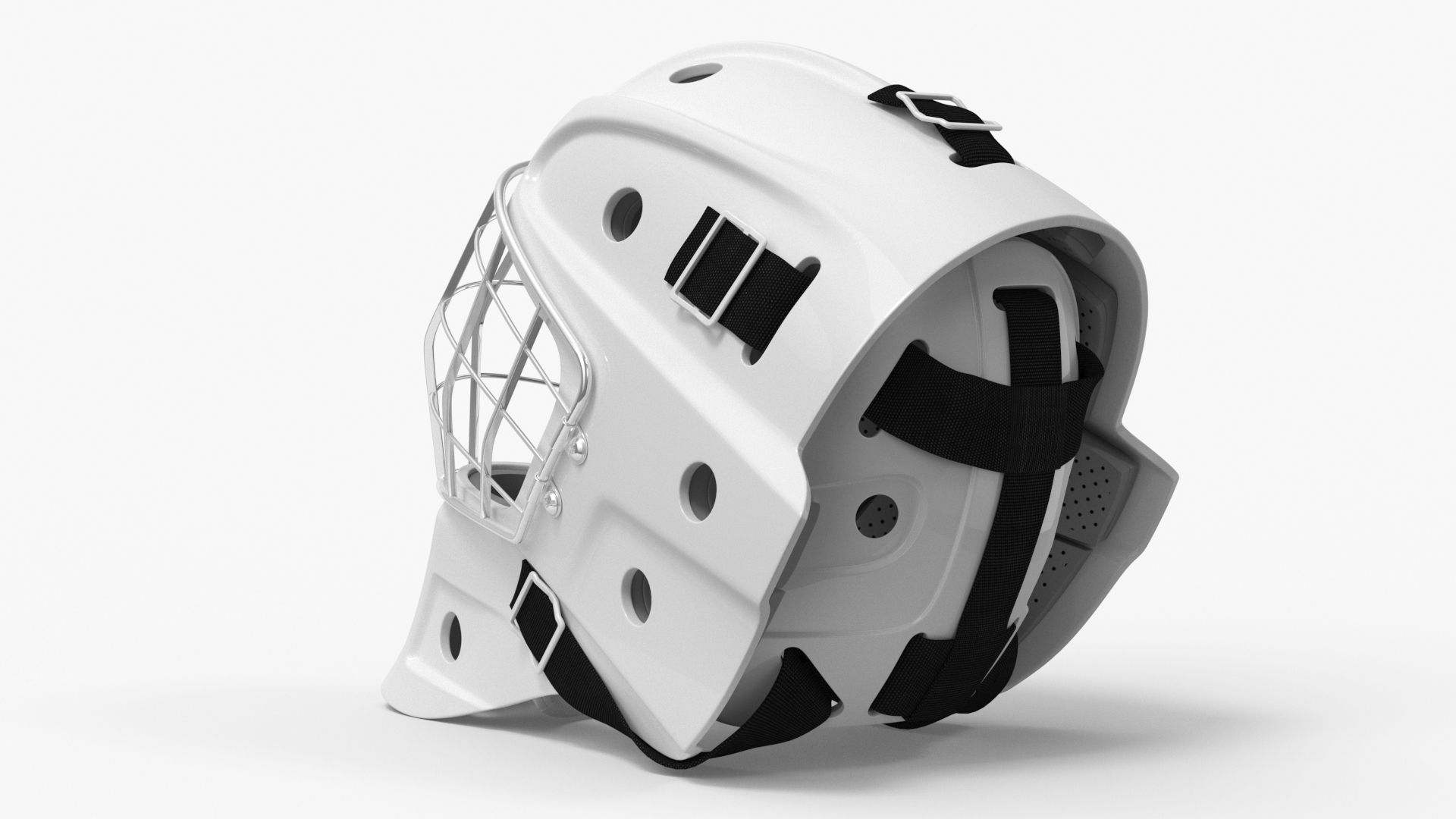 Ice Hockey Goalie Helmet with Cage 3D model