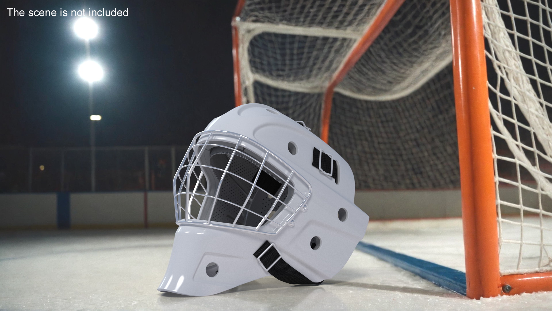 Ice Hockey Goalie Helmet with Cage 3D model