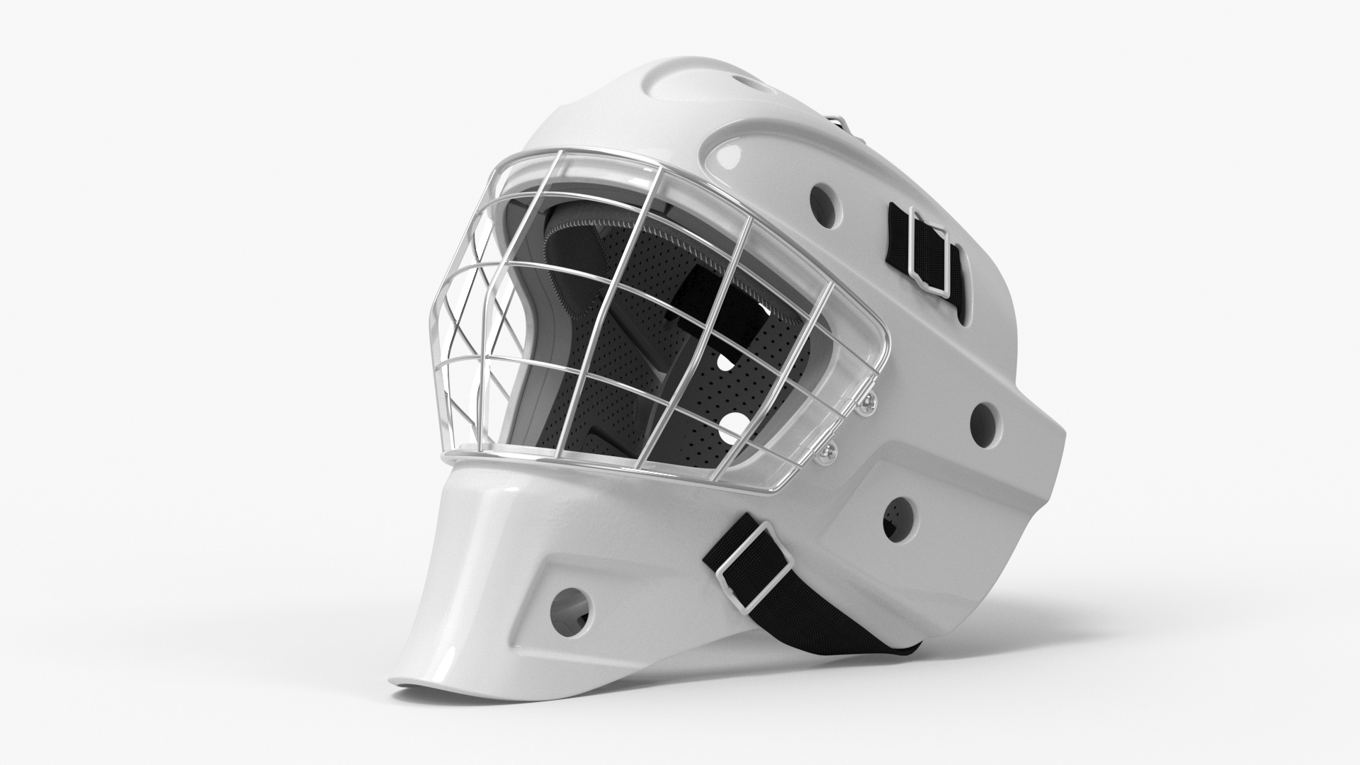 Ice Hockey Goalie Helmet with Cage 3D model