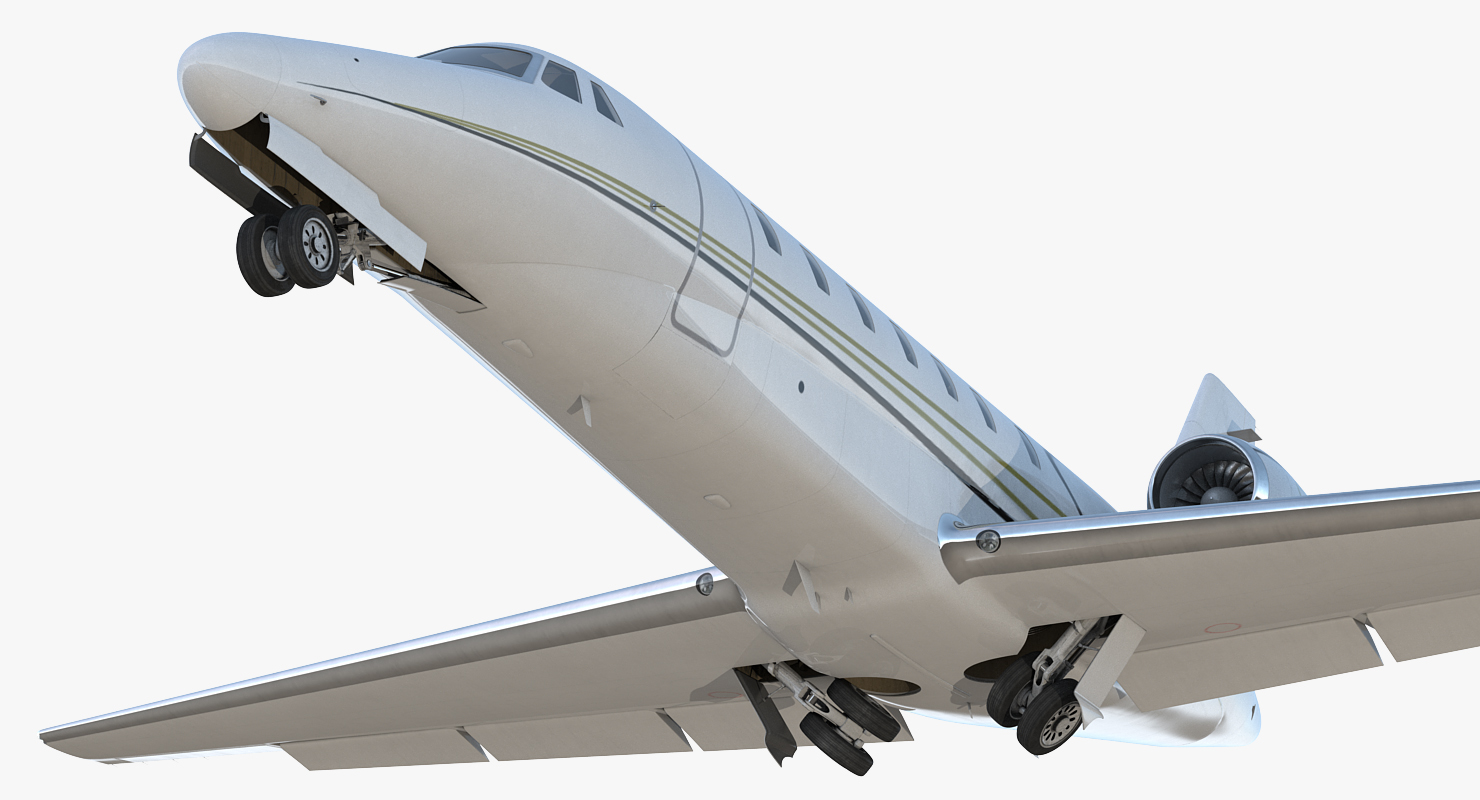 3D Business Jet Cessna Model 680 Sovereign Rigged