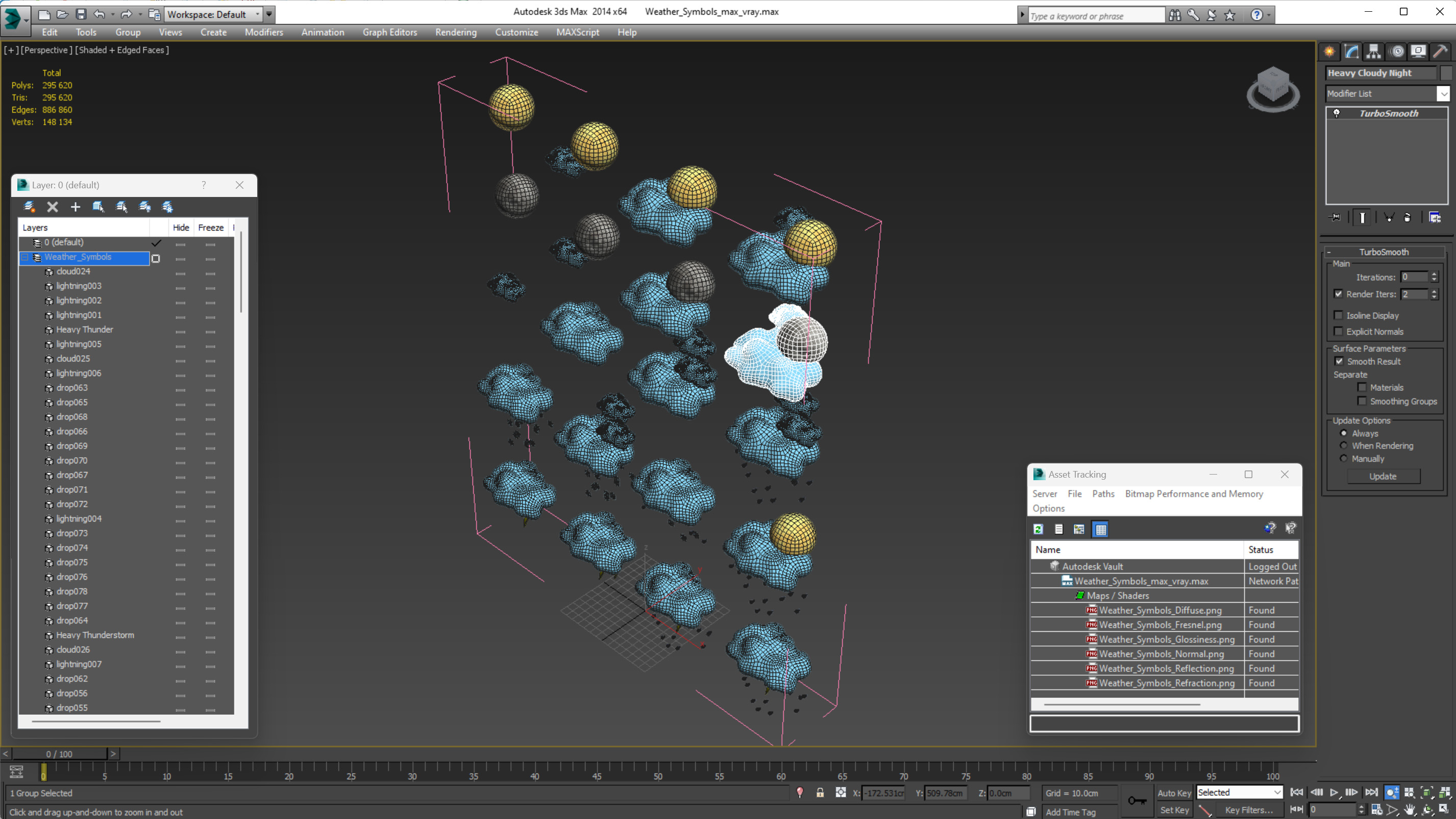 3D model Weather Symbols