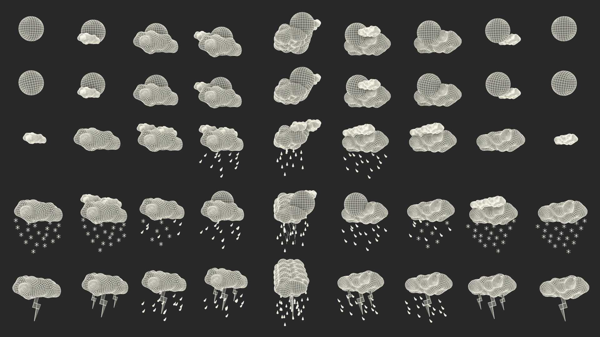 3D model Weather Symbols