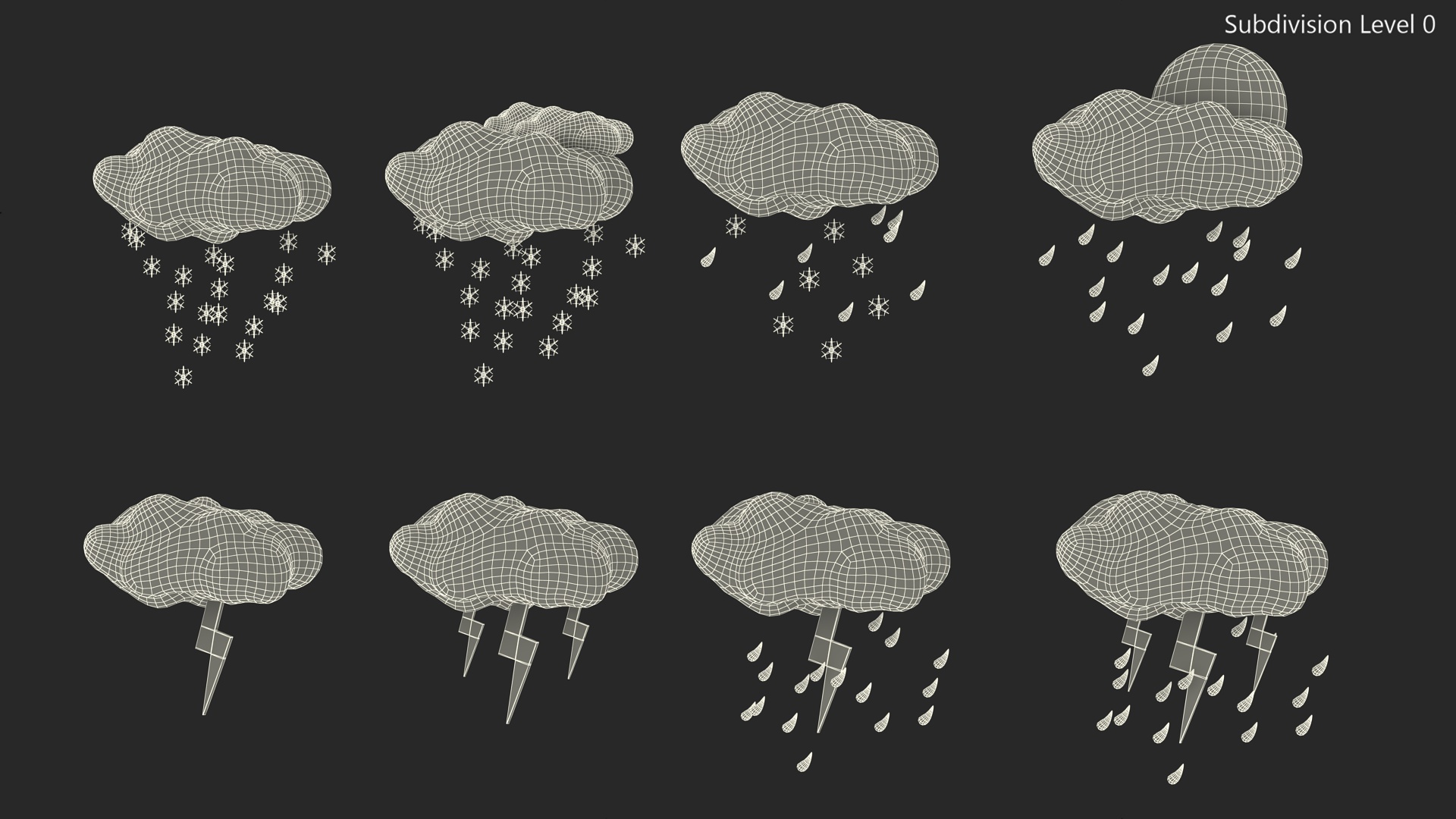 3D model Weather Symbols