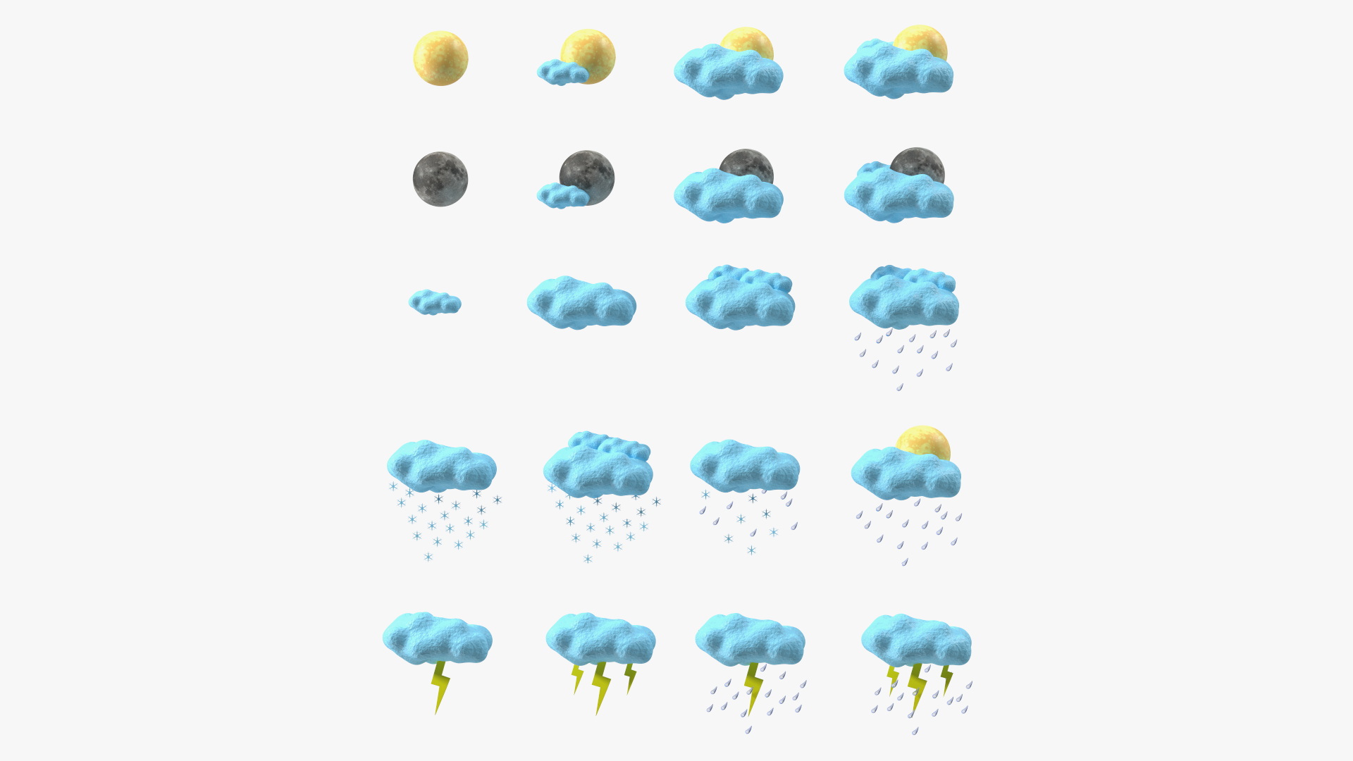 3D model Weather Symbols