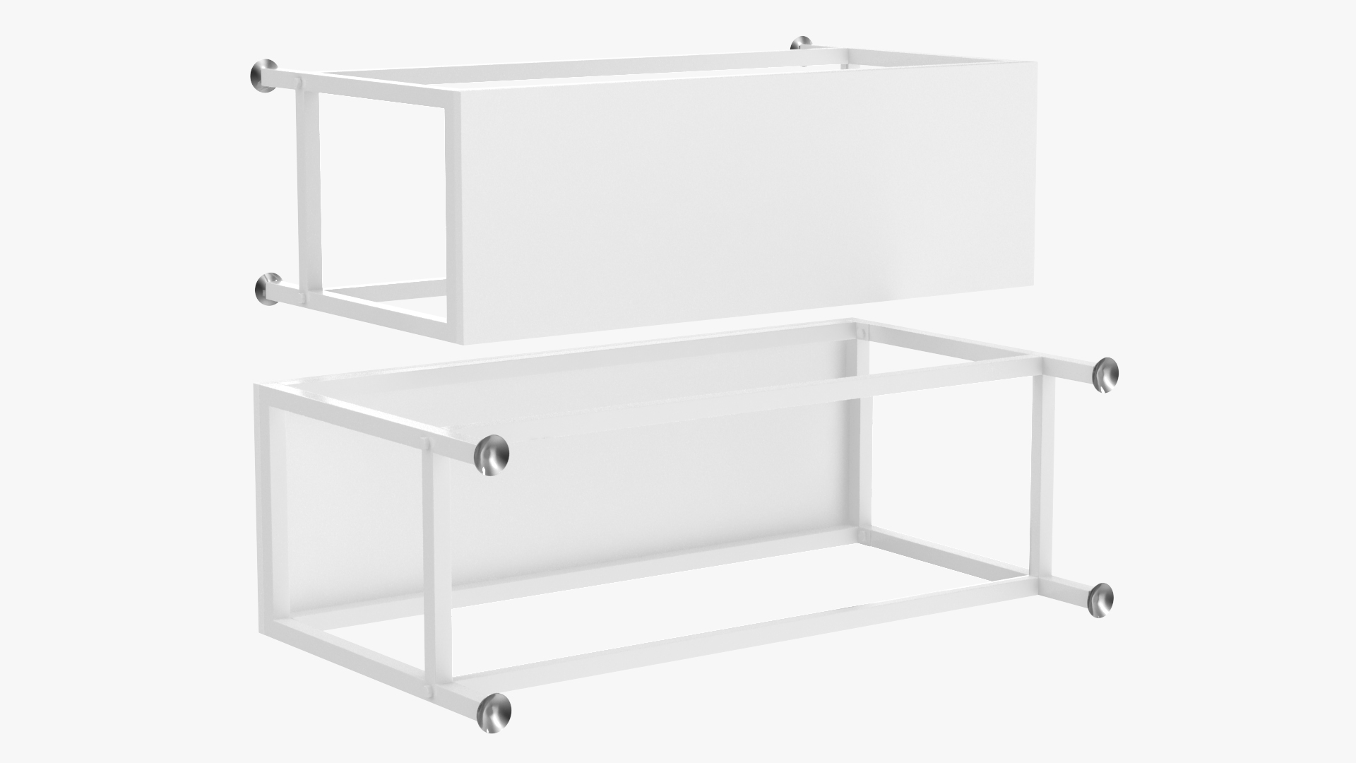 3D model Low Shelf White