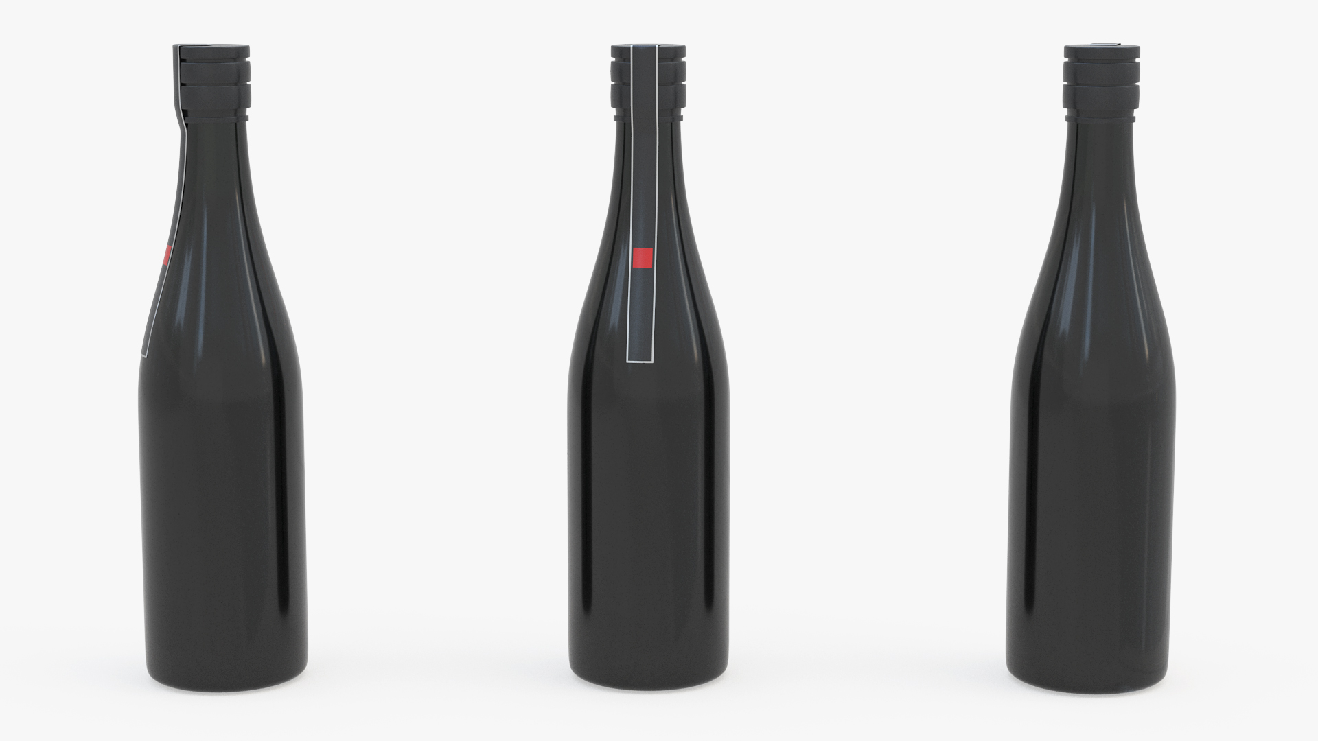 Asian Wine Bottle 3D