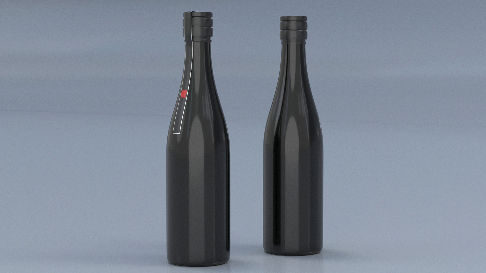 Asian Wine Bottle 3D